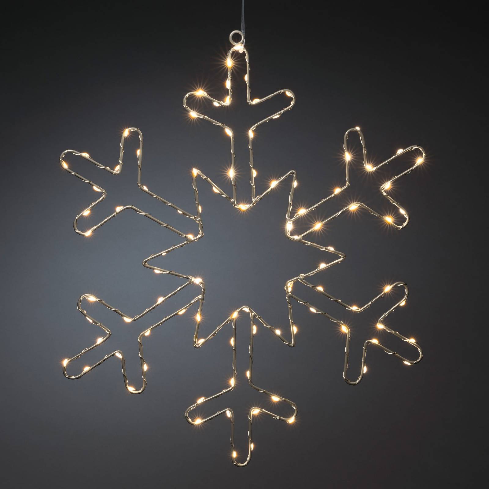Konstsmide Christmas LED-koristevalaisin lumihiutale hopea