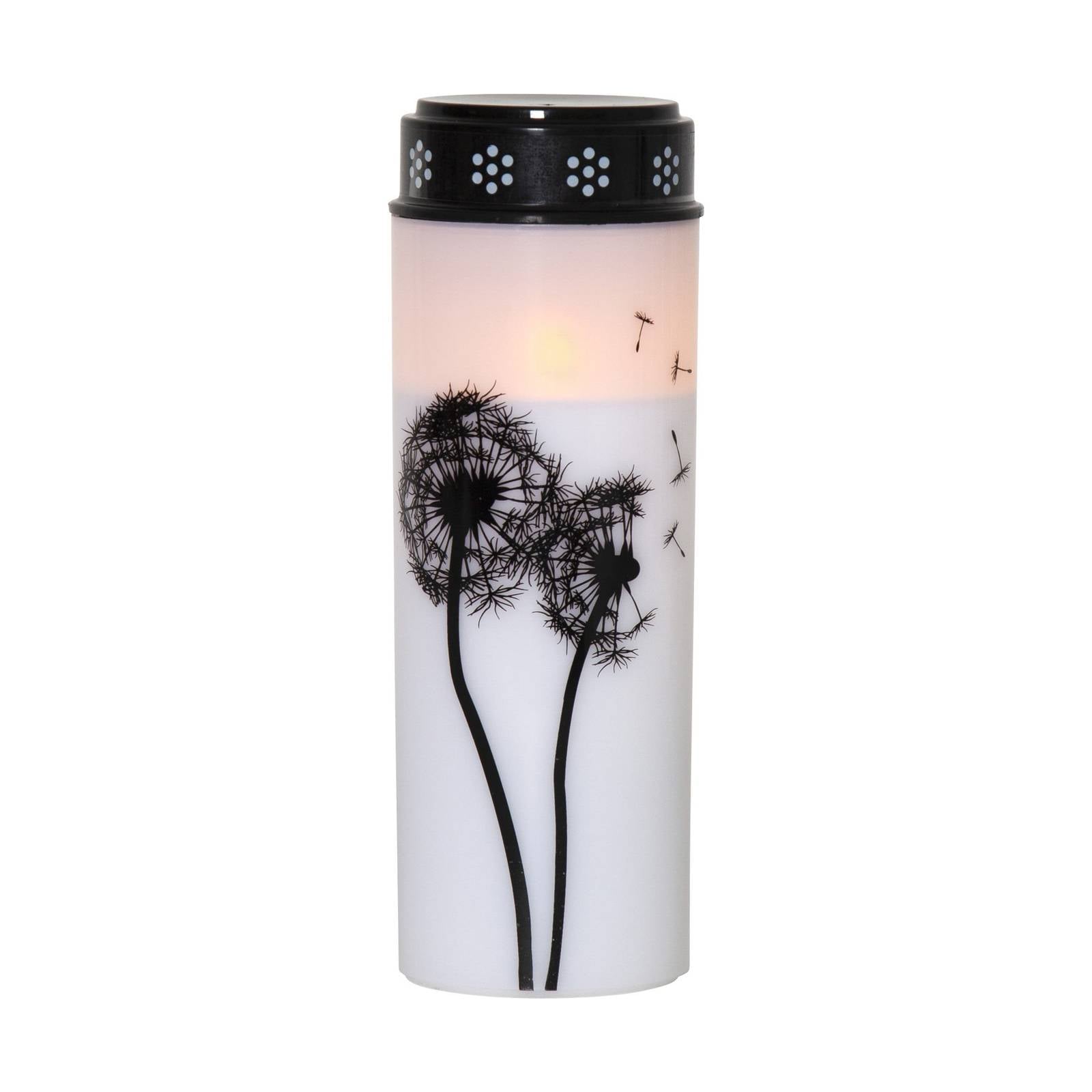 LED-Grablicht Dandelion, 21 cm weiß/schwarz Plastik Batterie