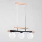 Suspension Trendy en bois à 3 lampes