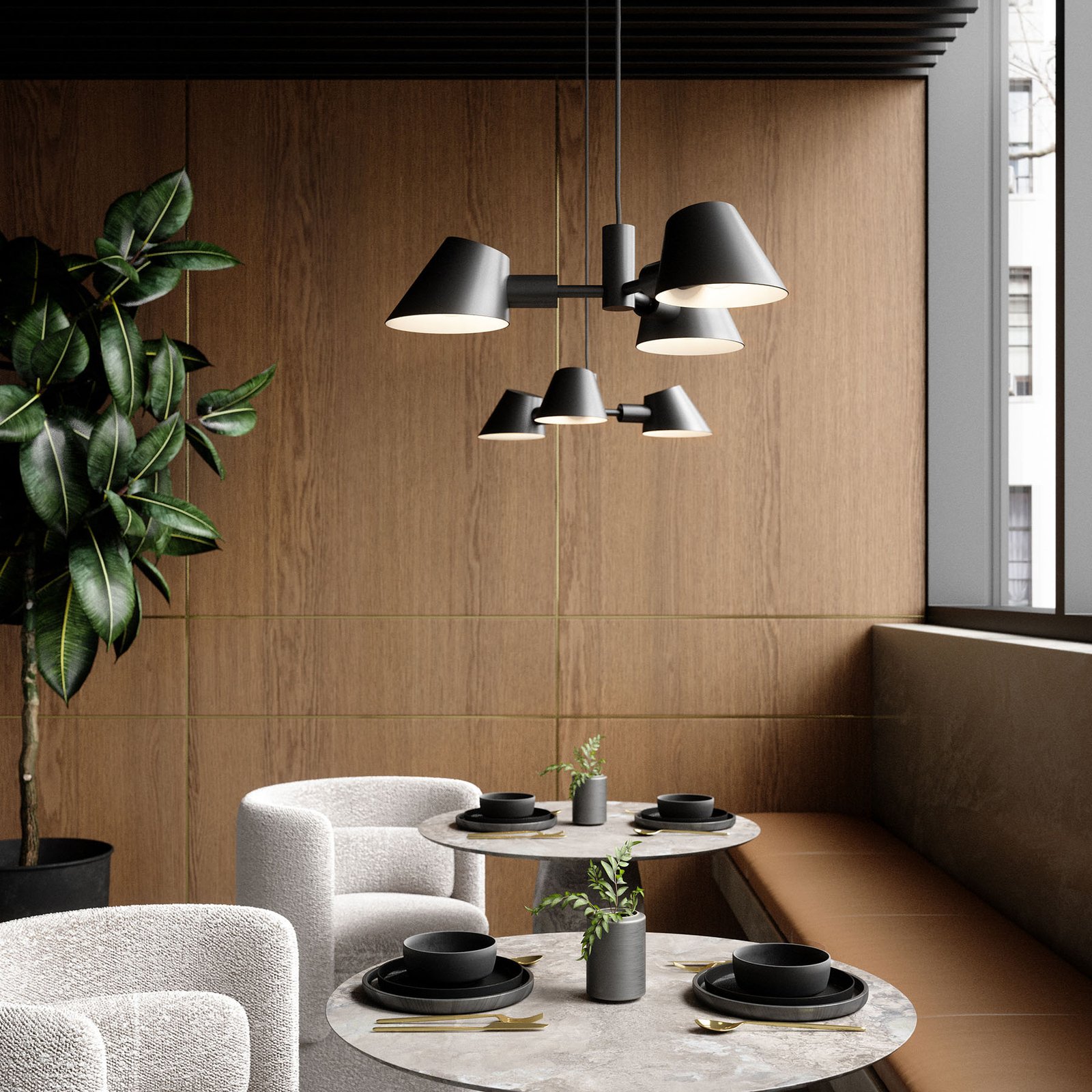 Stay 3 Pendelleuchte Schwarz - DFTP