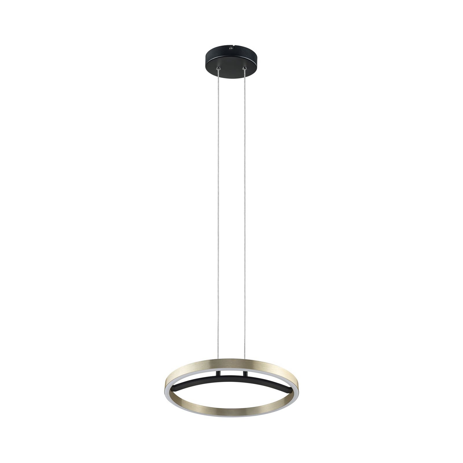 Paulmann LED-hänglampa Melira, svart/guld, Ø 38 cm, metall