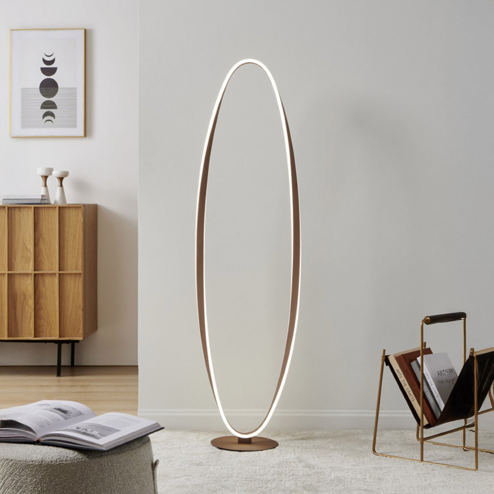 EGLO CAMEROTA LED podna lampa, bronca, visina 143 cm, CCT, dimabilna