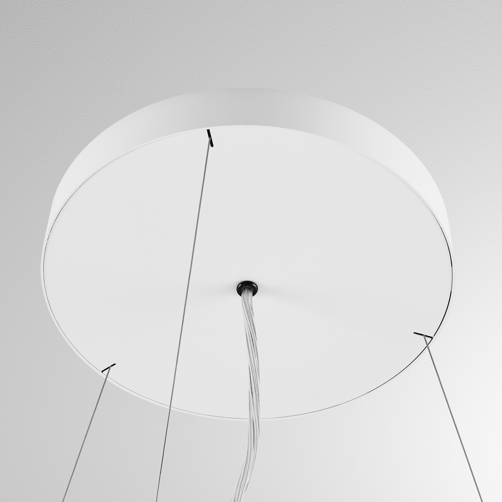 LED-riippvalgusti PERFORA PRO L, Ø 91 cm, valge, DALI üles/alla, CCT