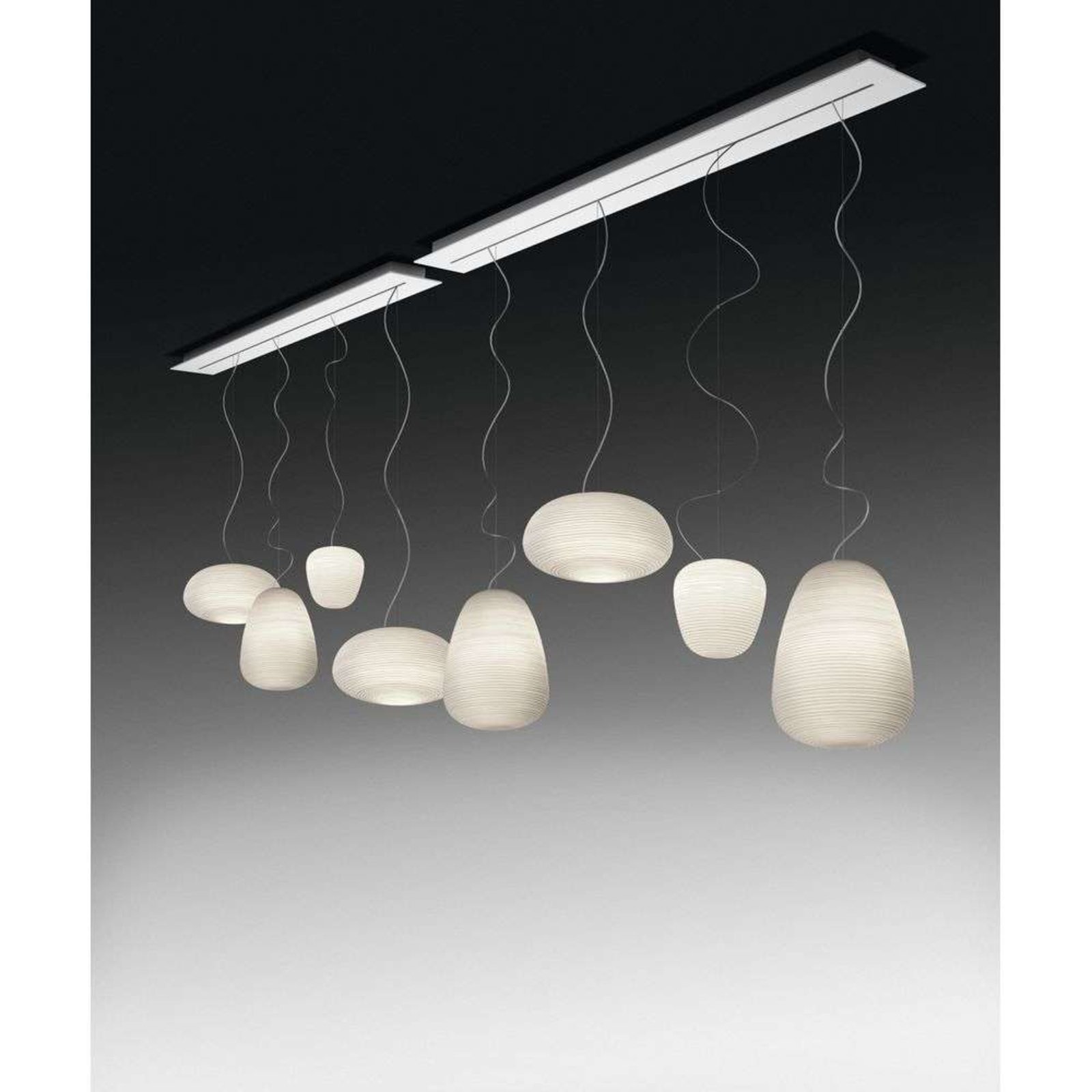 Rosone Multiple Linear Lampă Placa de Tavan 90cm White - Foscarini