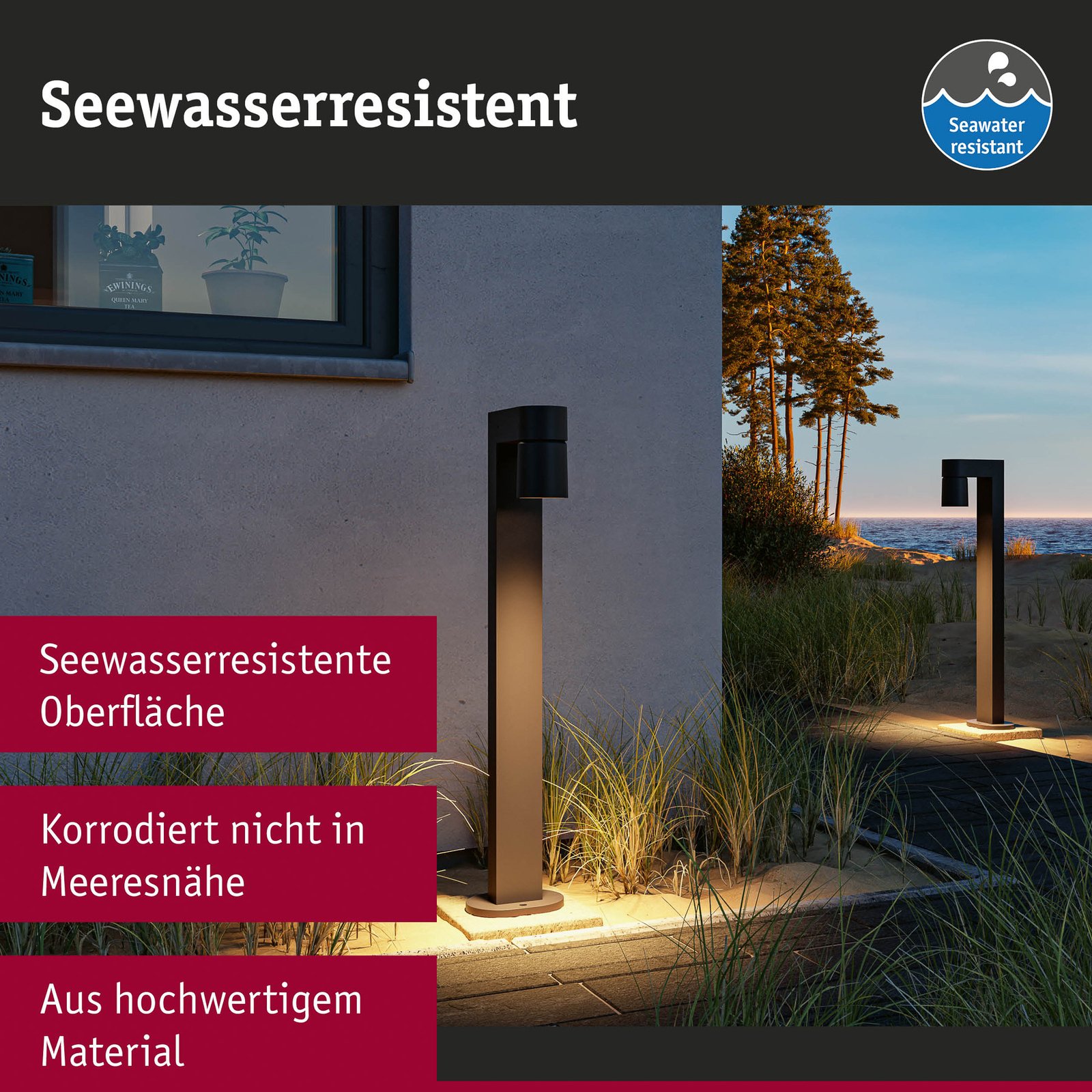 Kimu Außen Pollerleuchte 7,8W 2200K SWR Anthrazit - Paulmann