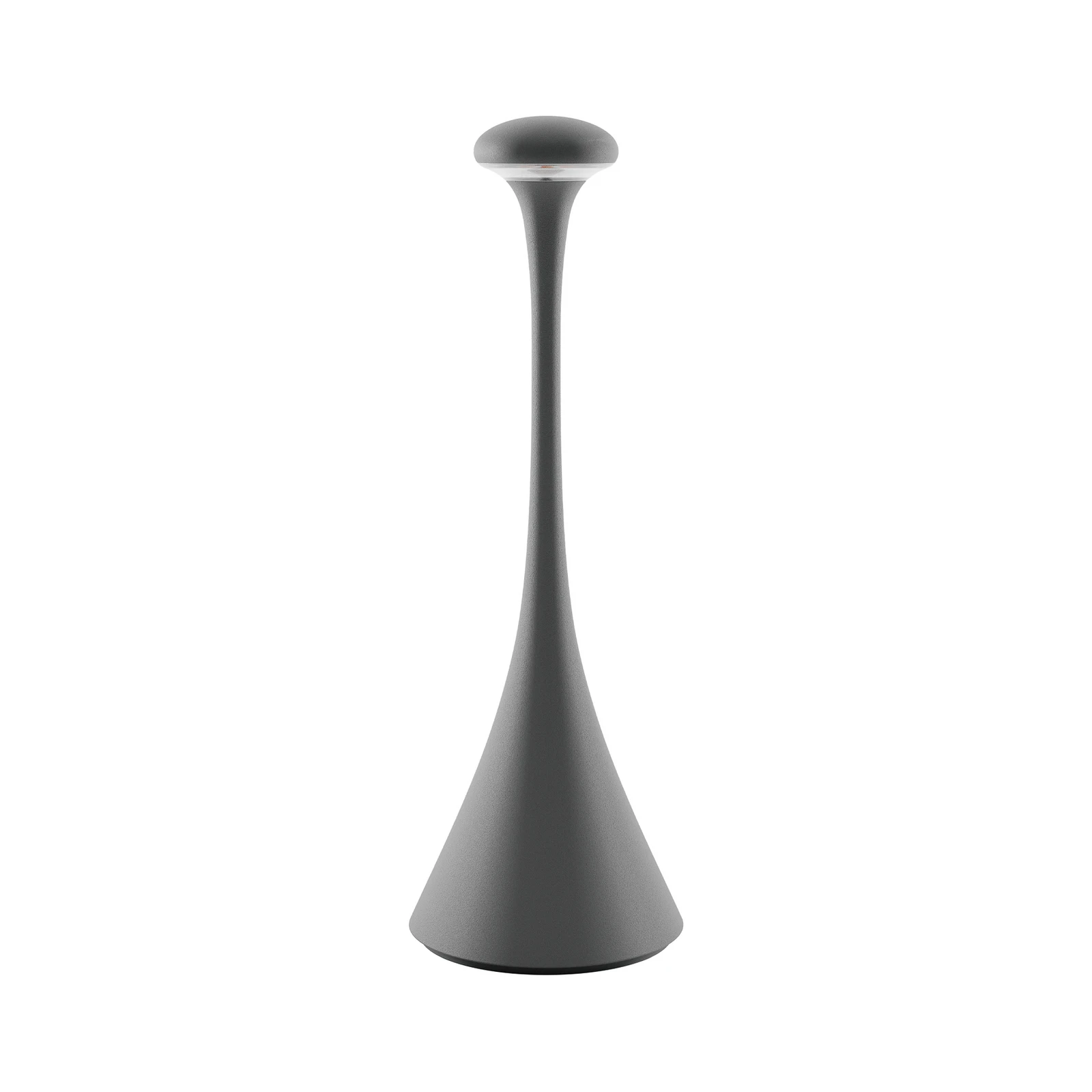 LED accu-tafellamp Nudrop, IP54, grafietgrijs