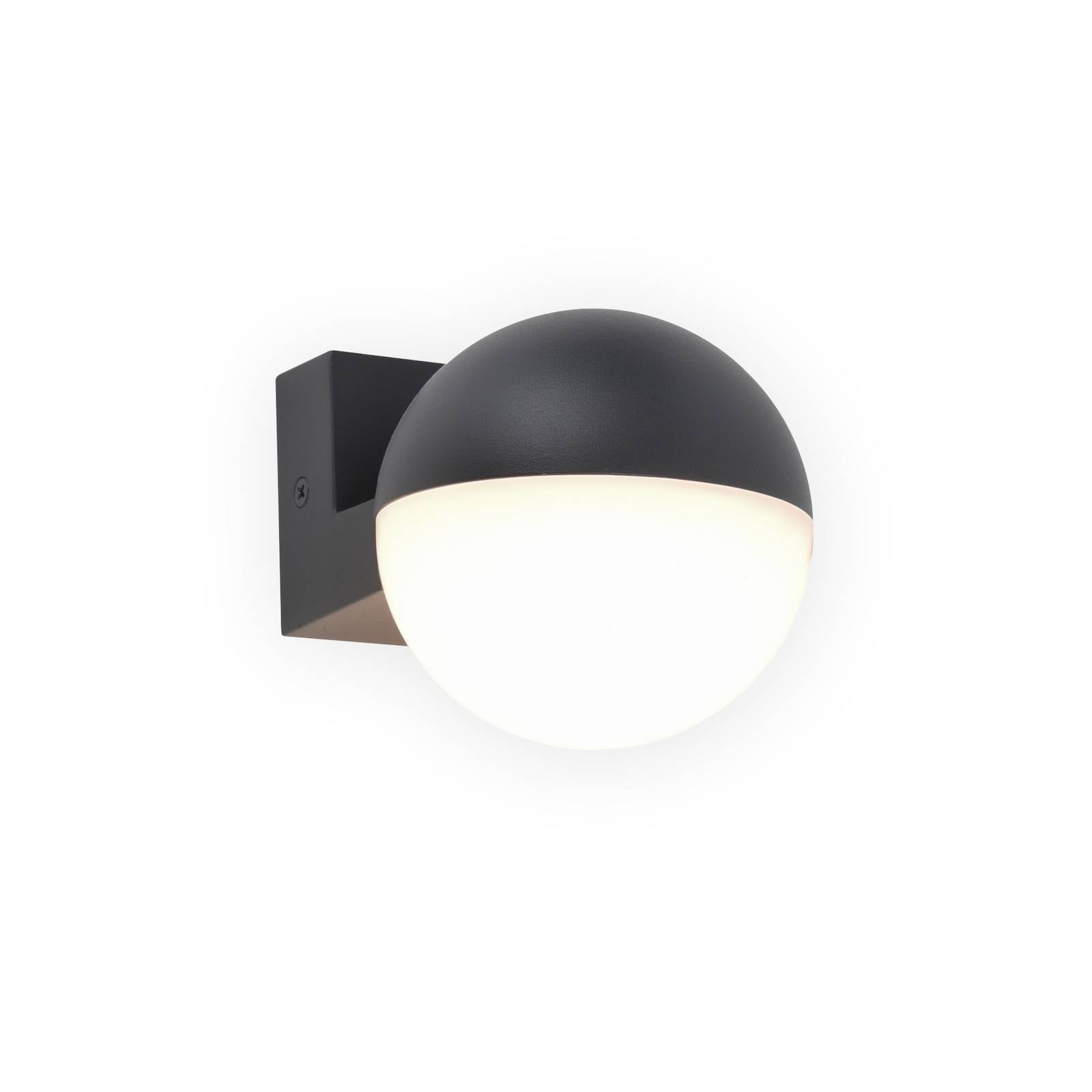 LED-Außenwandleuchte LOOMA, dunkelgrau, Ø 10 cm, Metall IP54