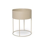 ferm LIVING Växtlåda Rund, beige, Ø 40 cm, stål