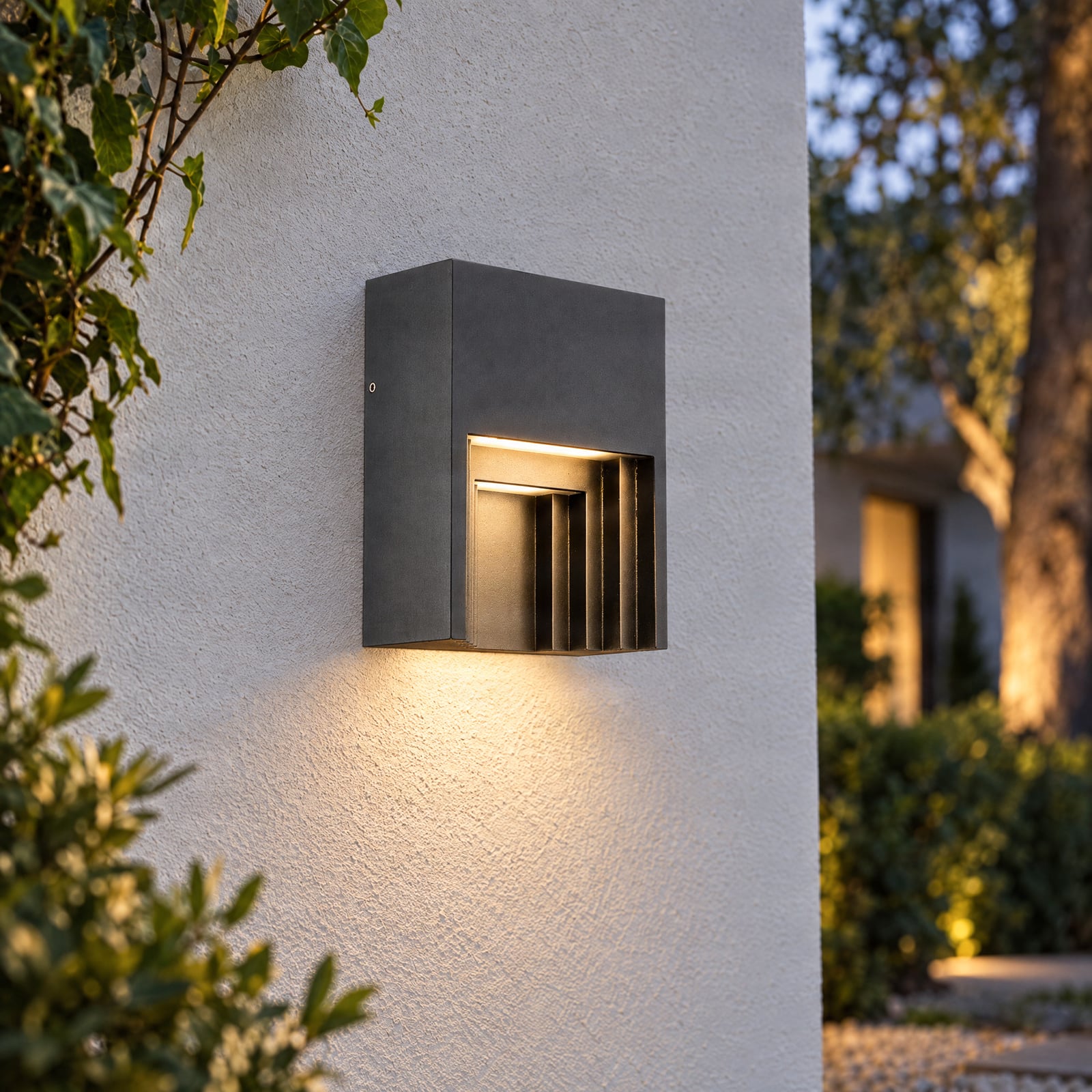 Lindby Applique da esterni LED Aurali, 1 luce, nera, IP65 Lindby Applique da esterni LED Aurali, 1 luce, nera, IP65