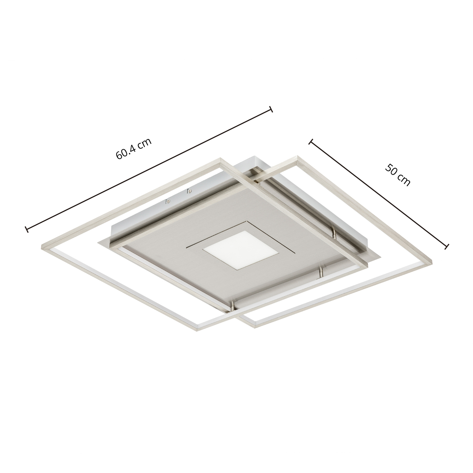 Lucande Jirya LED φωτιστικό οροφής, CCT, ασημί