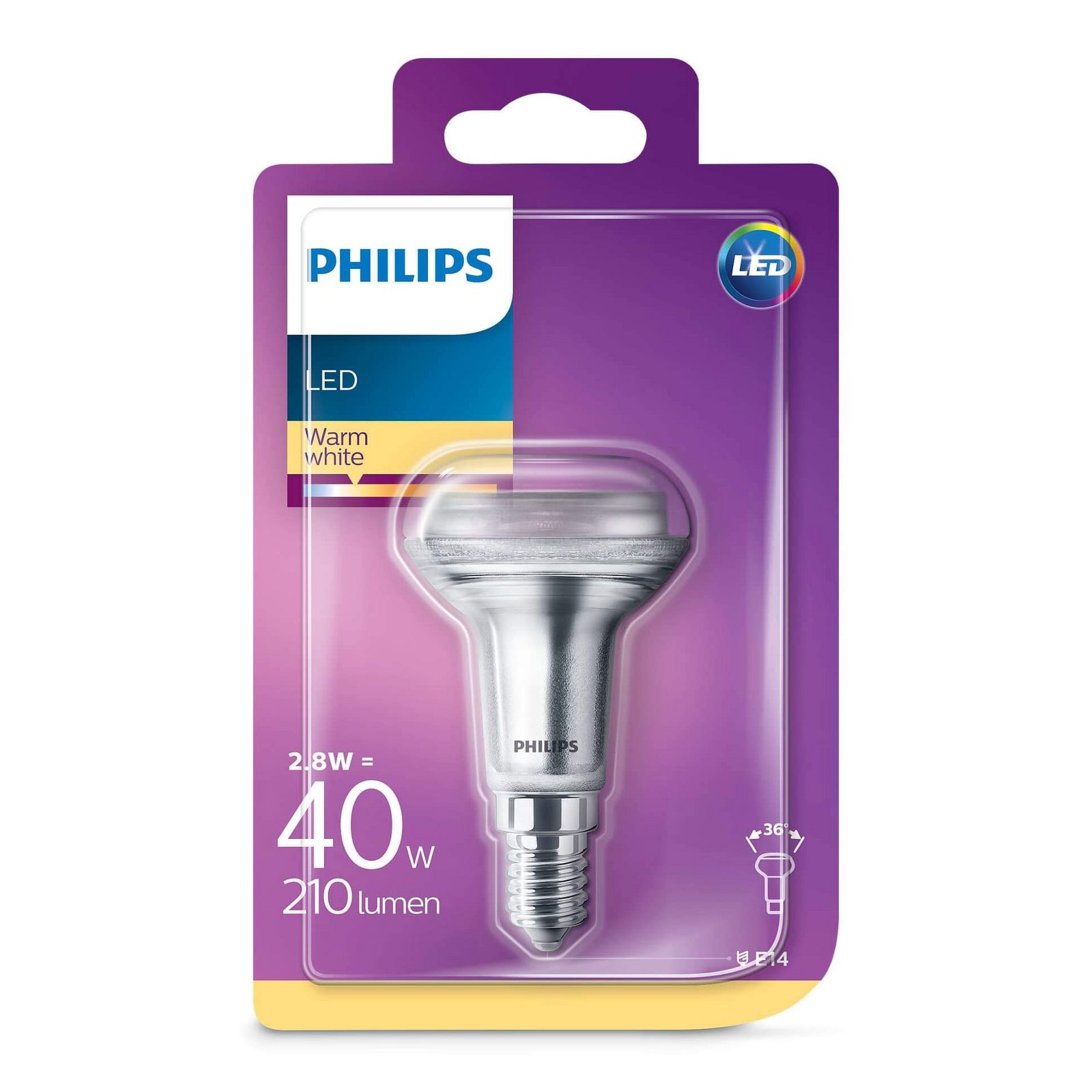 Izzó LED 2,8W (210lm) Reflector E14 - Philips