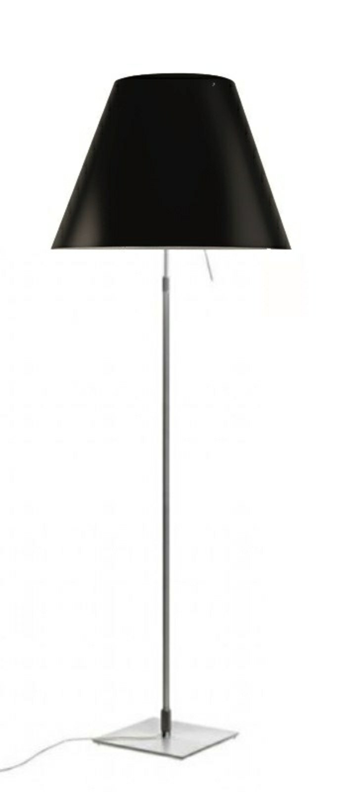 Costanza Floor Lamp Aluminium with Liquorice Black - Luceplan