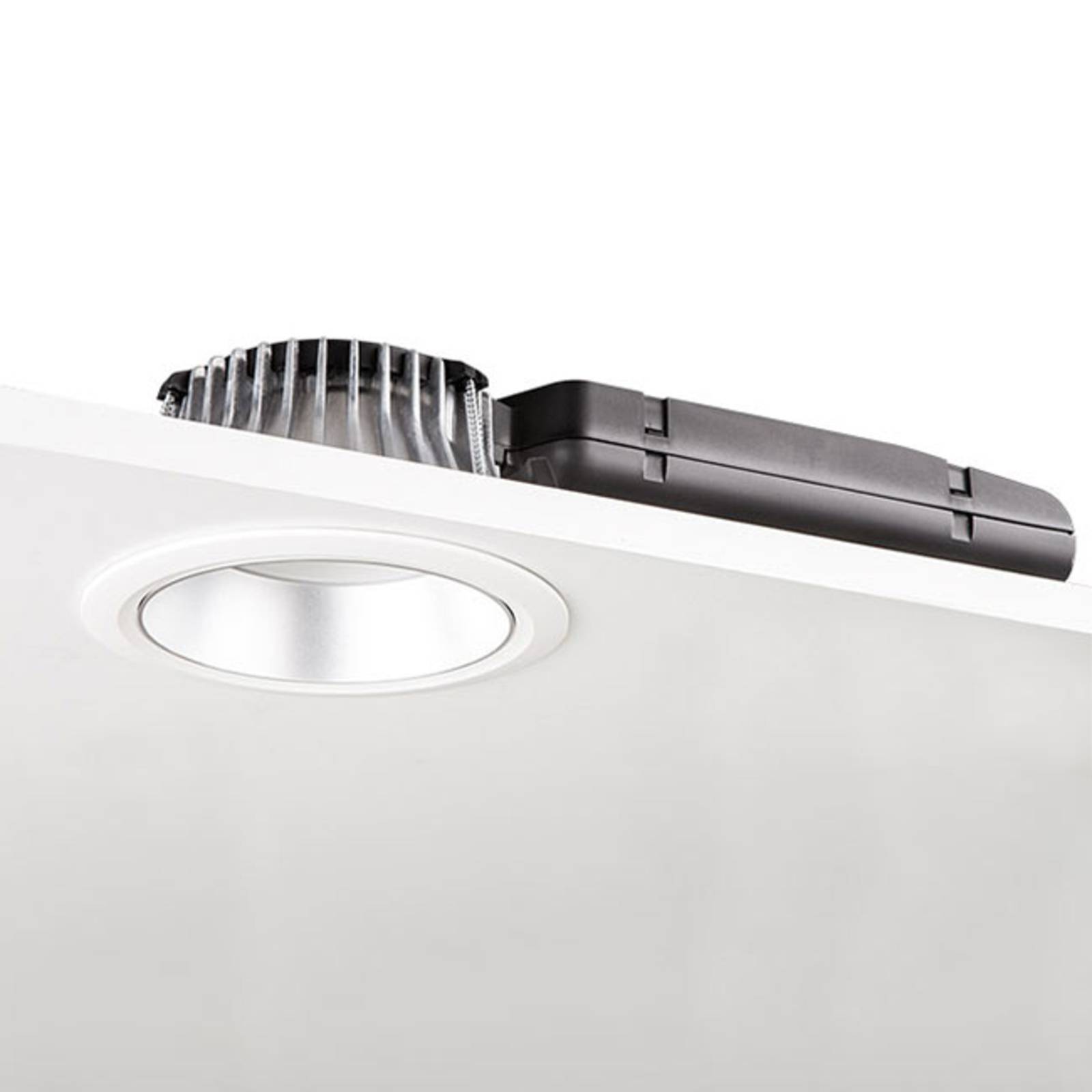 LED downlight D70-RF155 HF 3.000K mat wit/zilver