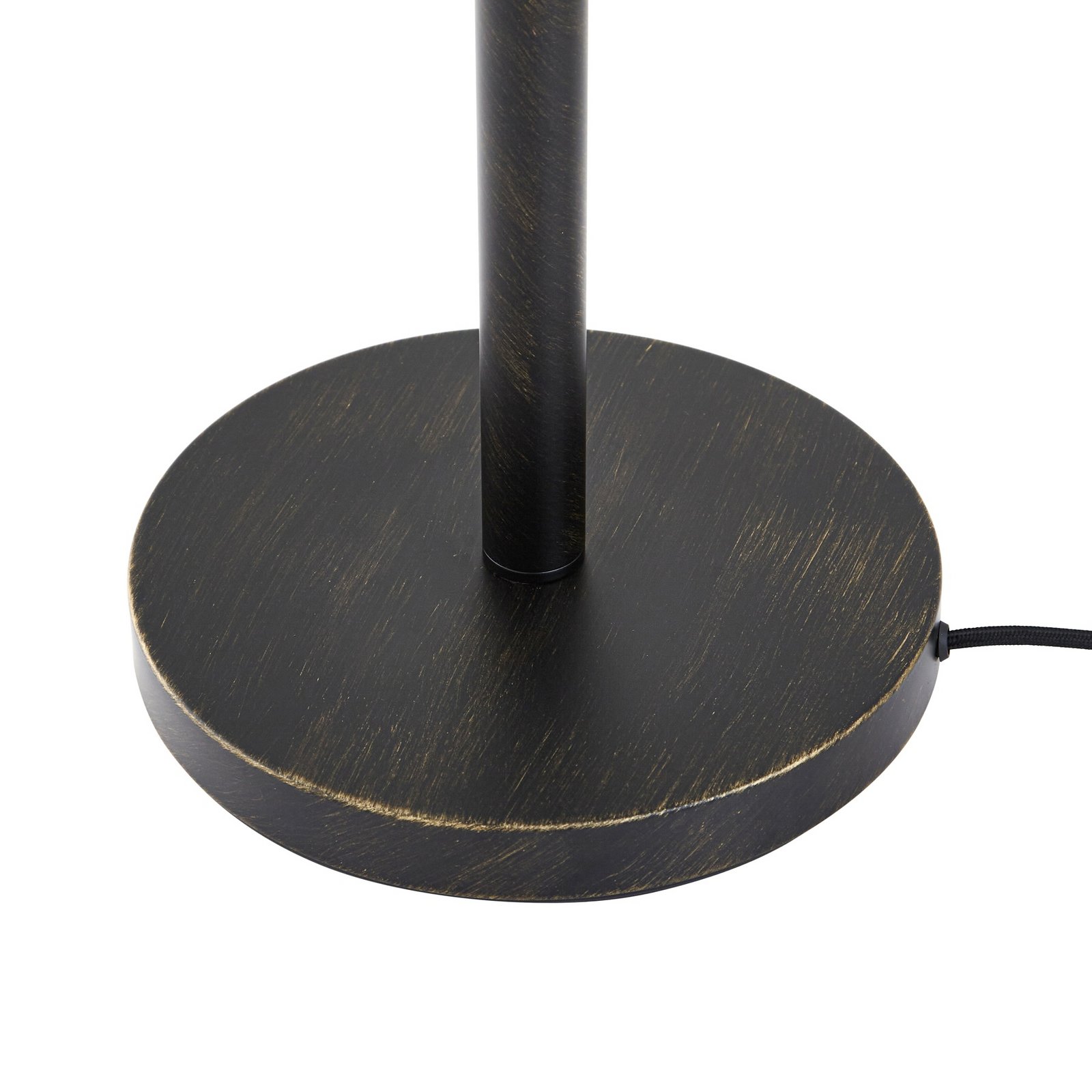 Stojacia lampa Lucande Evory, 160 cm, 3 svetlá, čierna/zlatá, G9