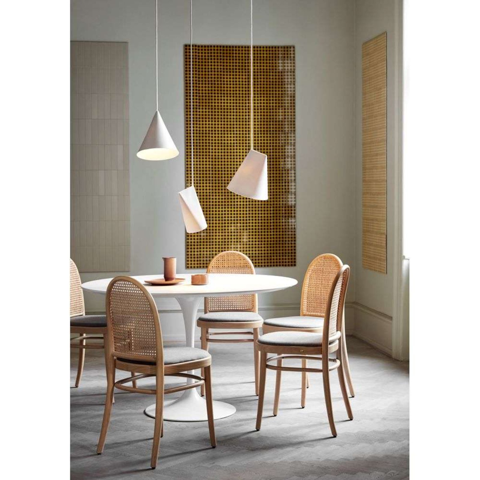 Ceramic Wide Pendant White - Moebe