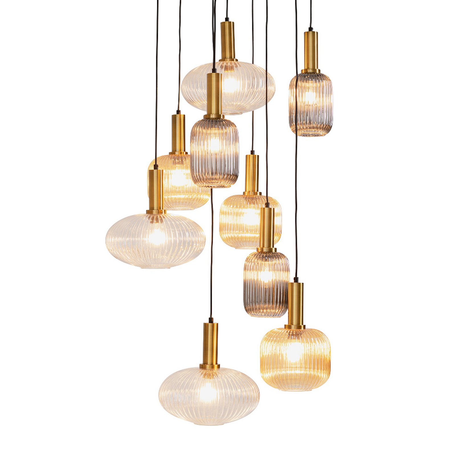 KARE Hängeleuchte Lobby Nove, 9-flammig, Ø 80 cm, E27