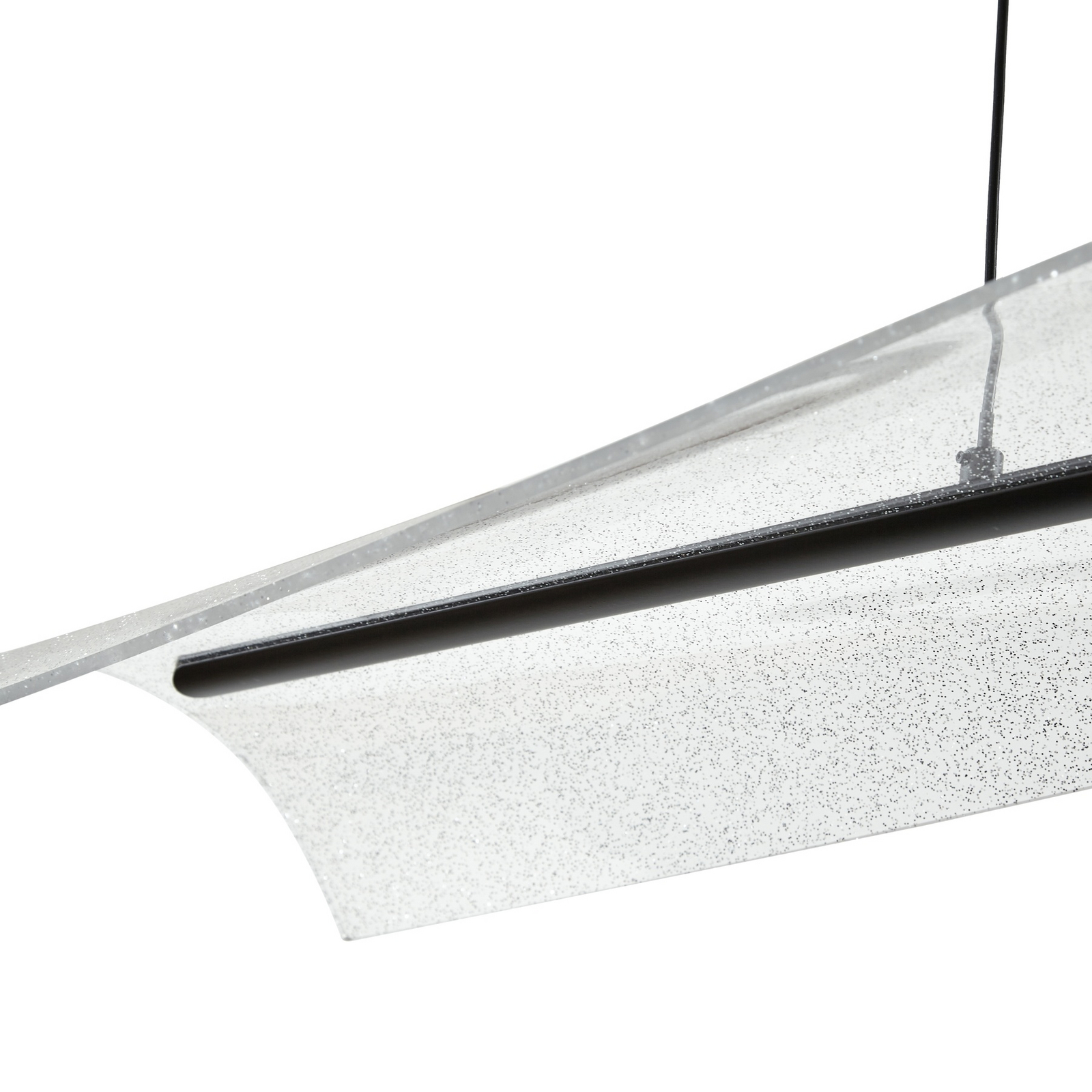 Lucande LED piekaramā lampa Vellia, melna, garums 112 cm, CCT