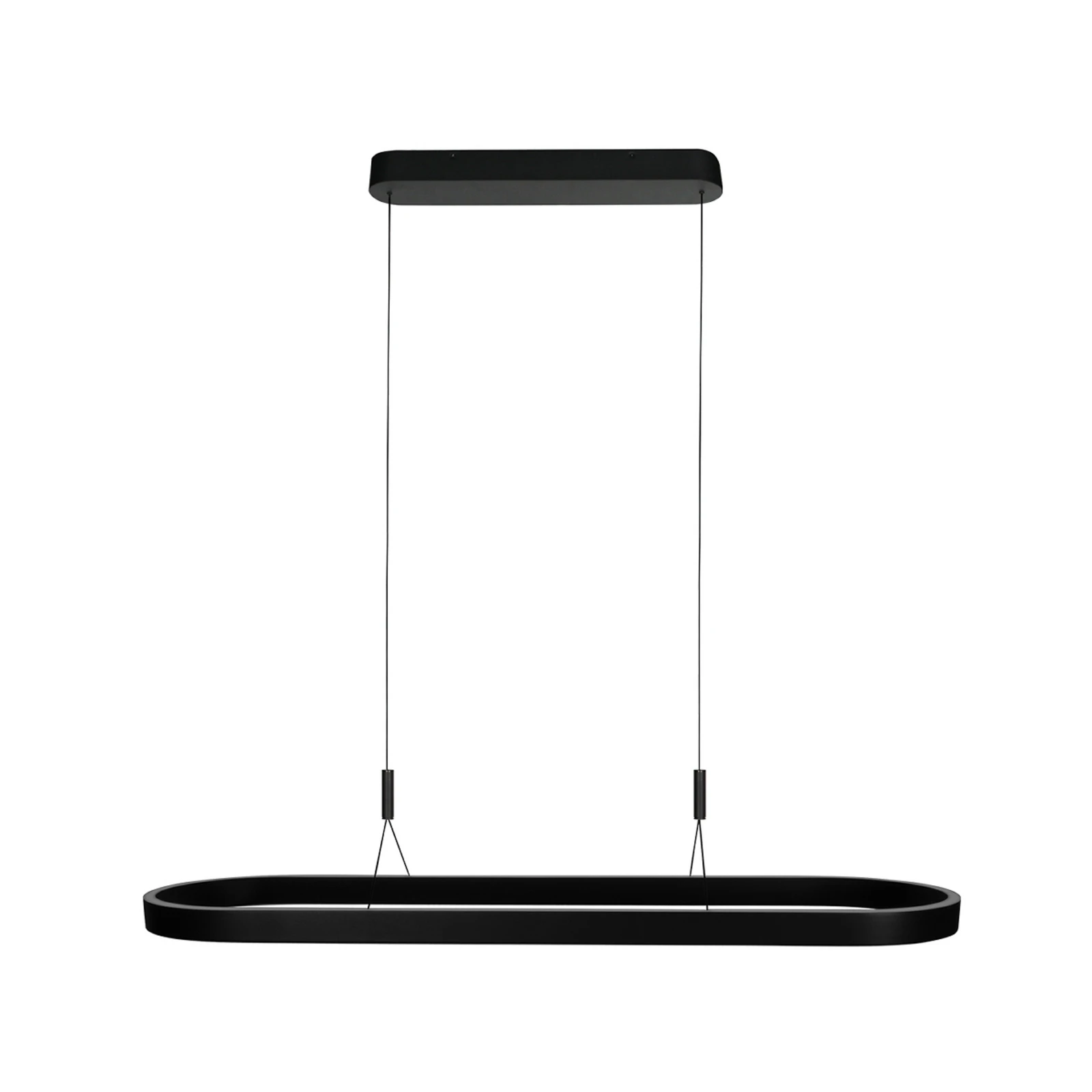 LED viseča svetilka Mykty, črna, dolžina 120 cm, kovina, 2-svetilna.