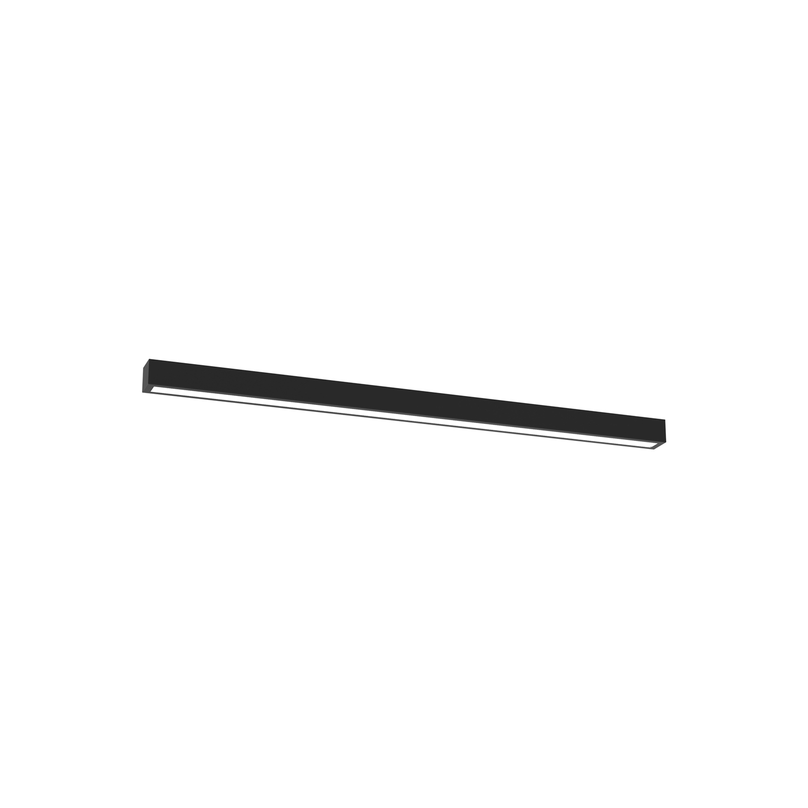 Taklampa Lungo, svart, längd 124 cm