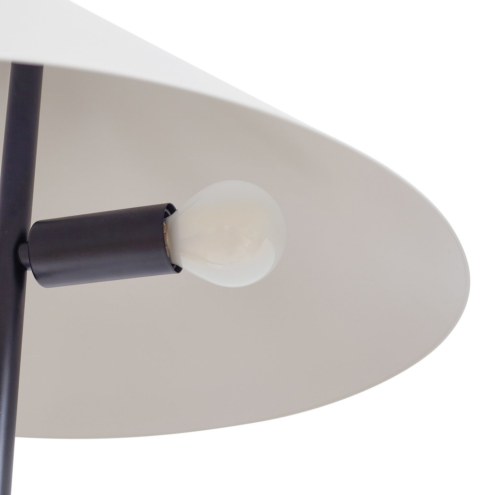 Norvik gulvlampe, højde 150 cm, sort/grå, metal - Lindby