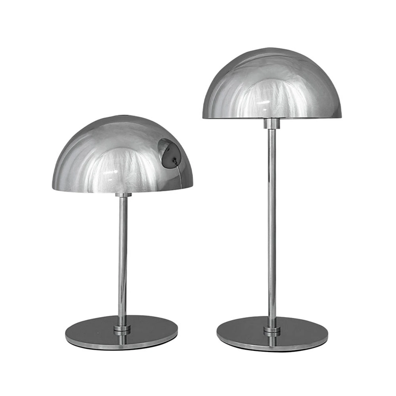 Dyberg Larsen LED-Akku-Tischlampe Along, chrom, 2er-Set