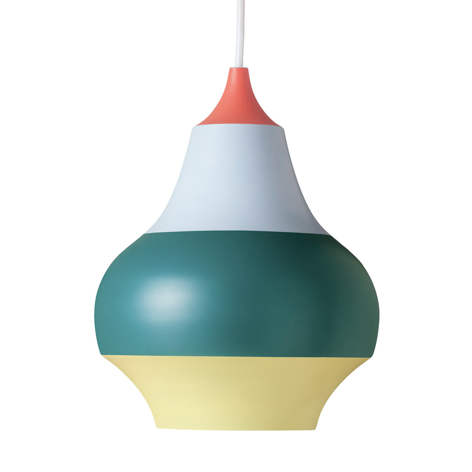 Louis Poulsen Cirque hanging lamp, red, 22 cm, for Living / Dining Room, aluminium, E27, 60 W, energy efficiency: A++, H: 29.5 cm