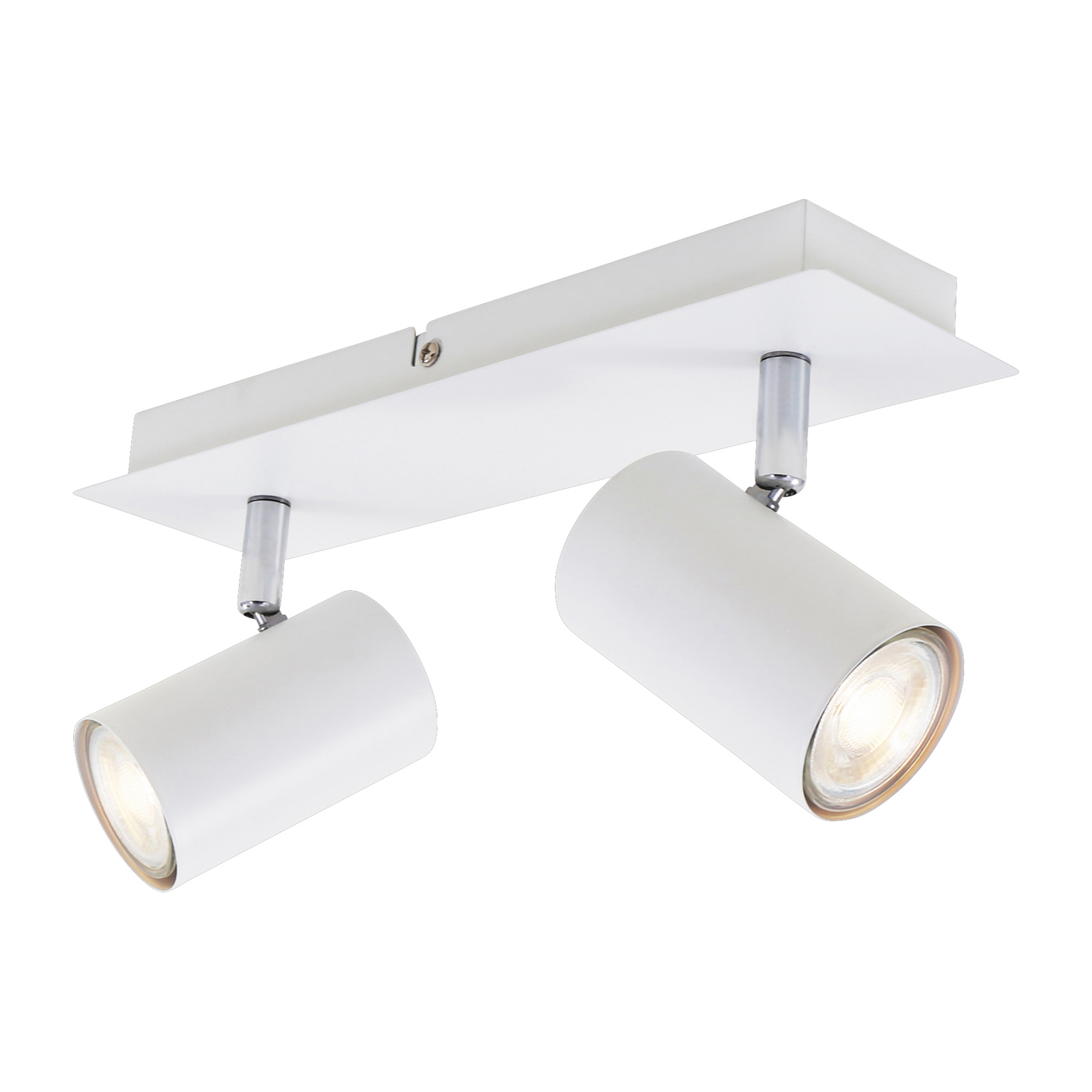 Obrotowa lampa sufitowa Rune, 2-punktowa, biała