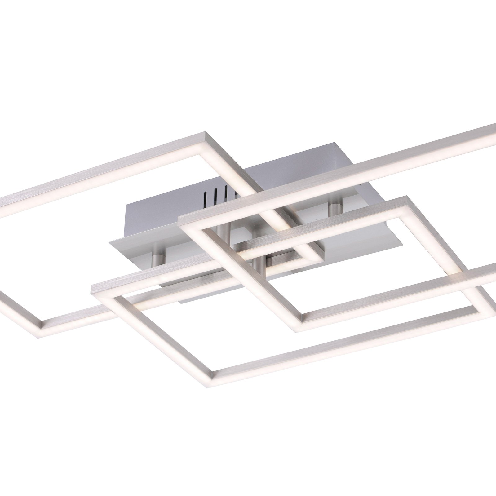 Φωτιστικό οροφής LED Iven, αμυδρό, ατσάλι, 54x33.5cm