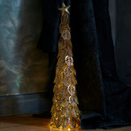 LED-Dekobaum Kirstine, gold