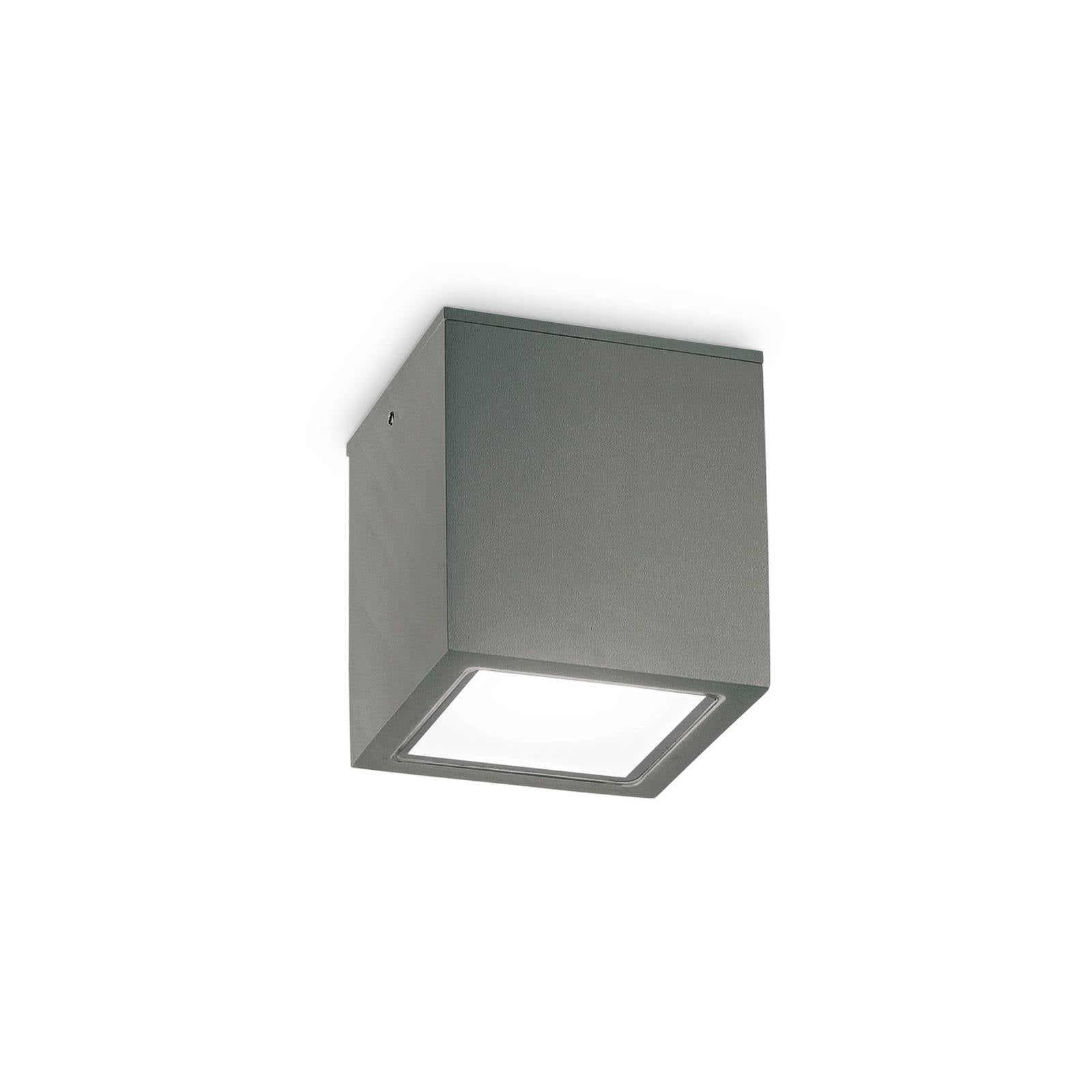Ideal Lux Downlight Techo IP54, anthrazit, Metall 15 x 15 cm