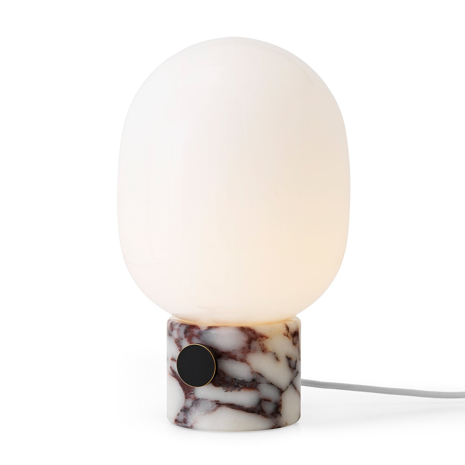Audo JWDA bordlampe, fiolett Calacatta-marmorfot