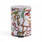 Snakes Toiletpaper Home Dustbin Ø20,5xH27,5 Fehér/Multicolor - Seletti