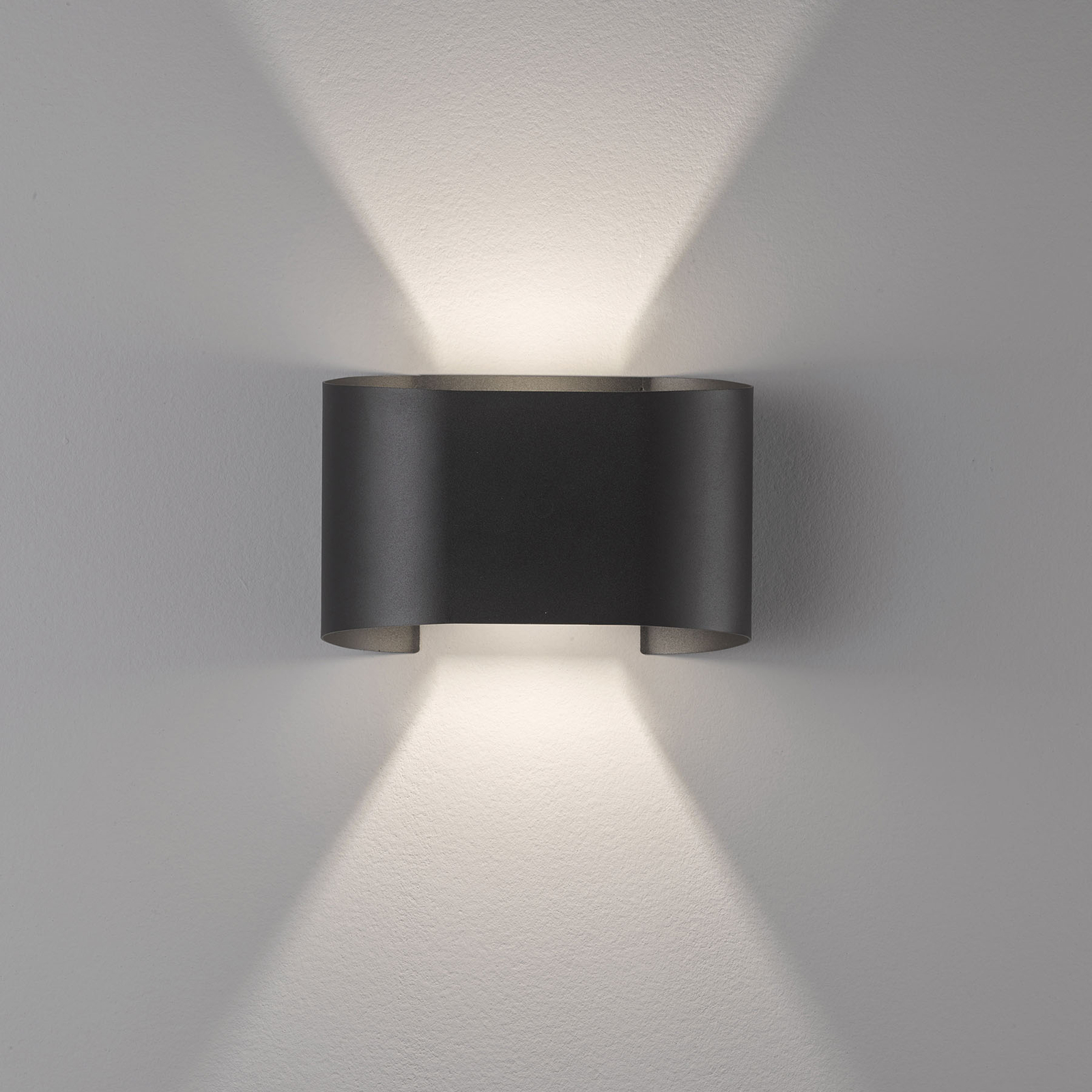 LED-Wandleuchte Wall, zweiflammig, rund