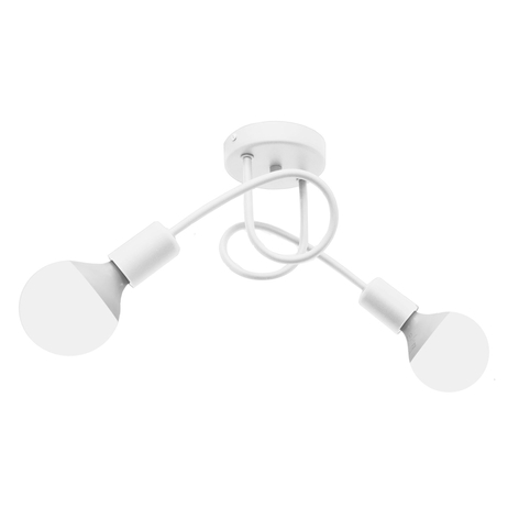 Taklampe Oxford, 2 lyskilder, hvit