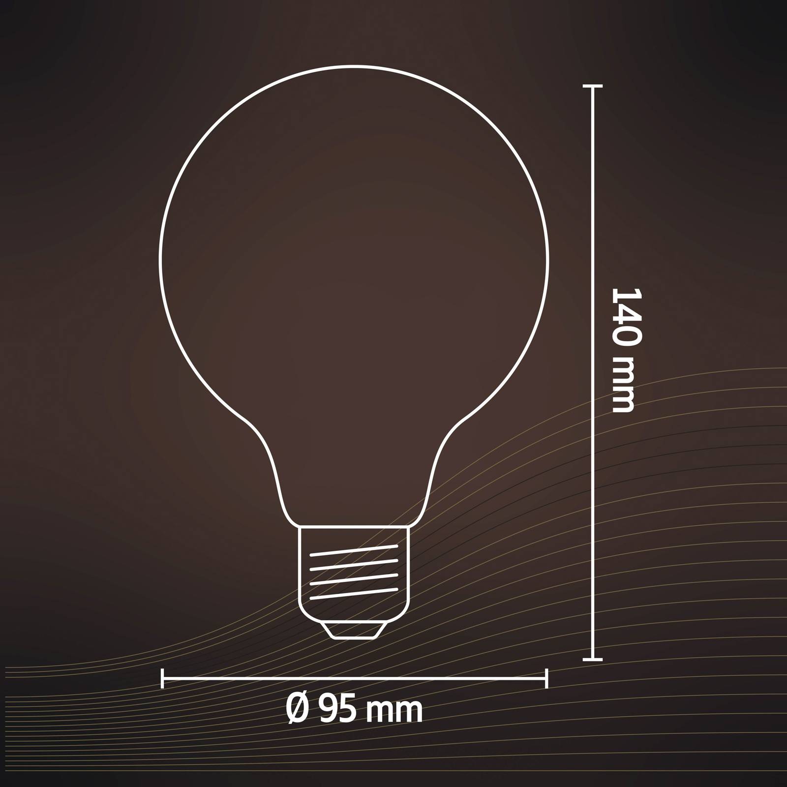 Levně Calex E27 G95 3,8W LED filament flex 821 zlatá dim