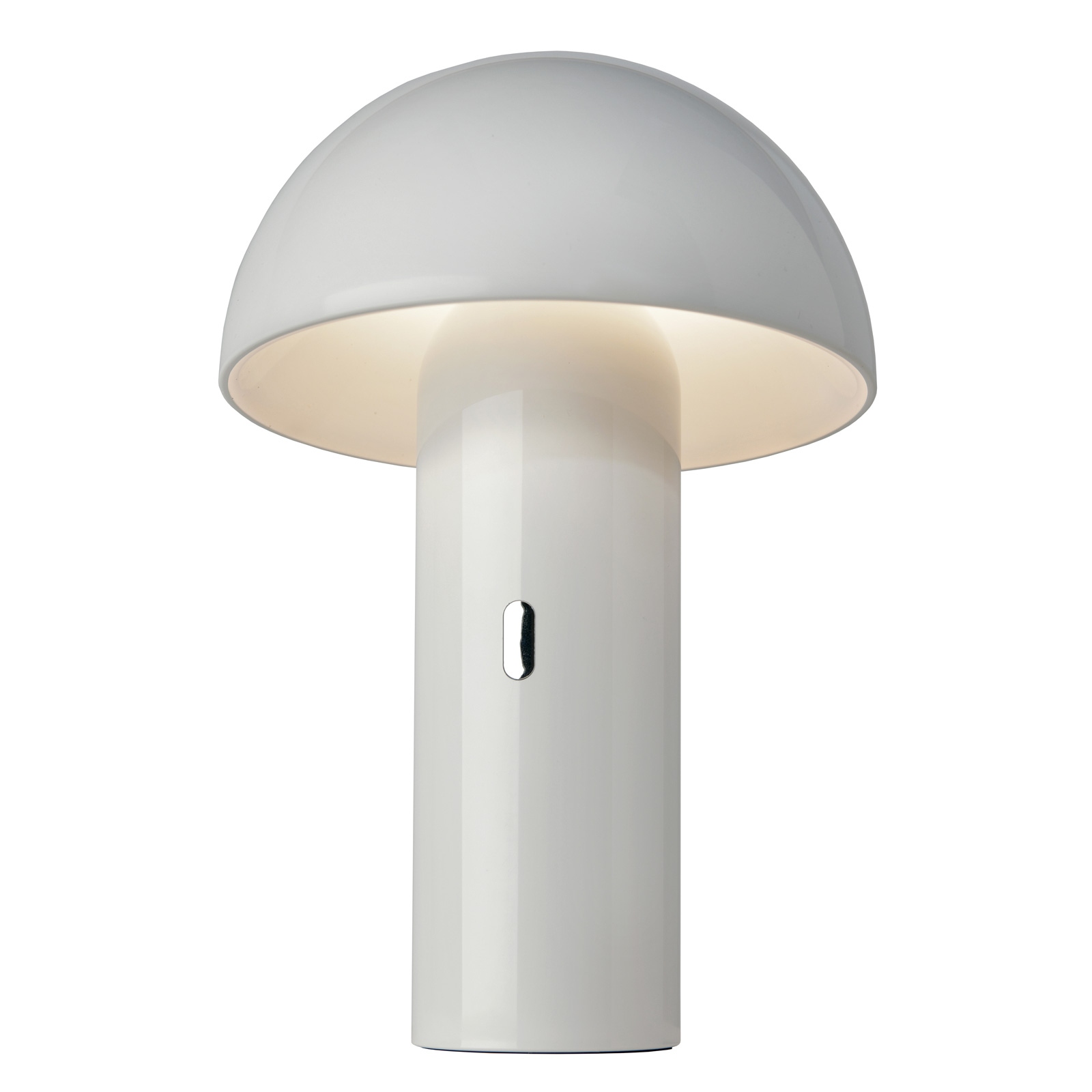 Sompex Svamp LED table lamp, battery, rotatable, white, for Living / Dining Room, plastic, 7.5 W, energy efficiency: A+, H: 25 cm