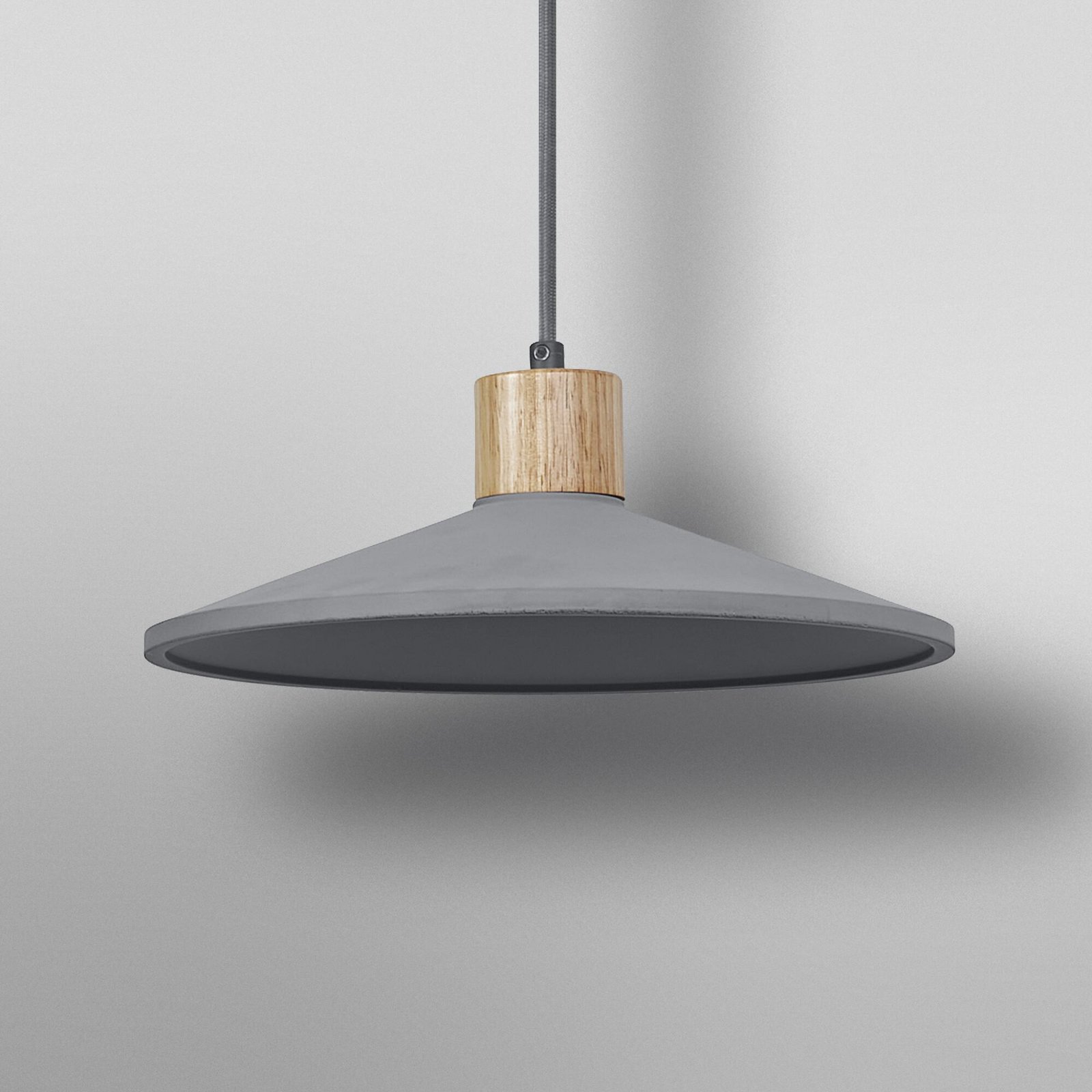 OSRAM Hängeleuchte CONCRETE WOOD, grau, Ø 32 cm, Beton, E27