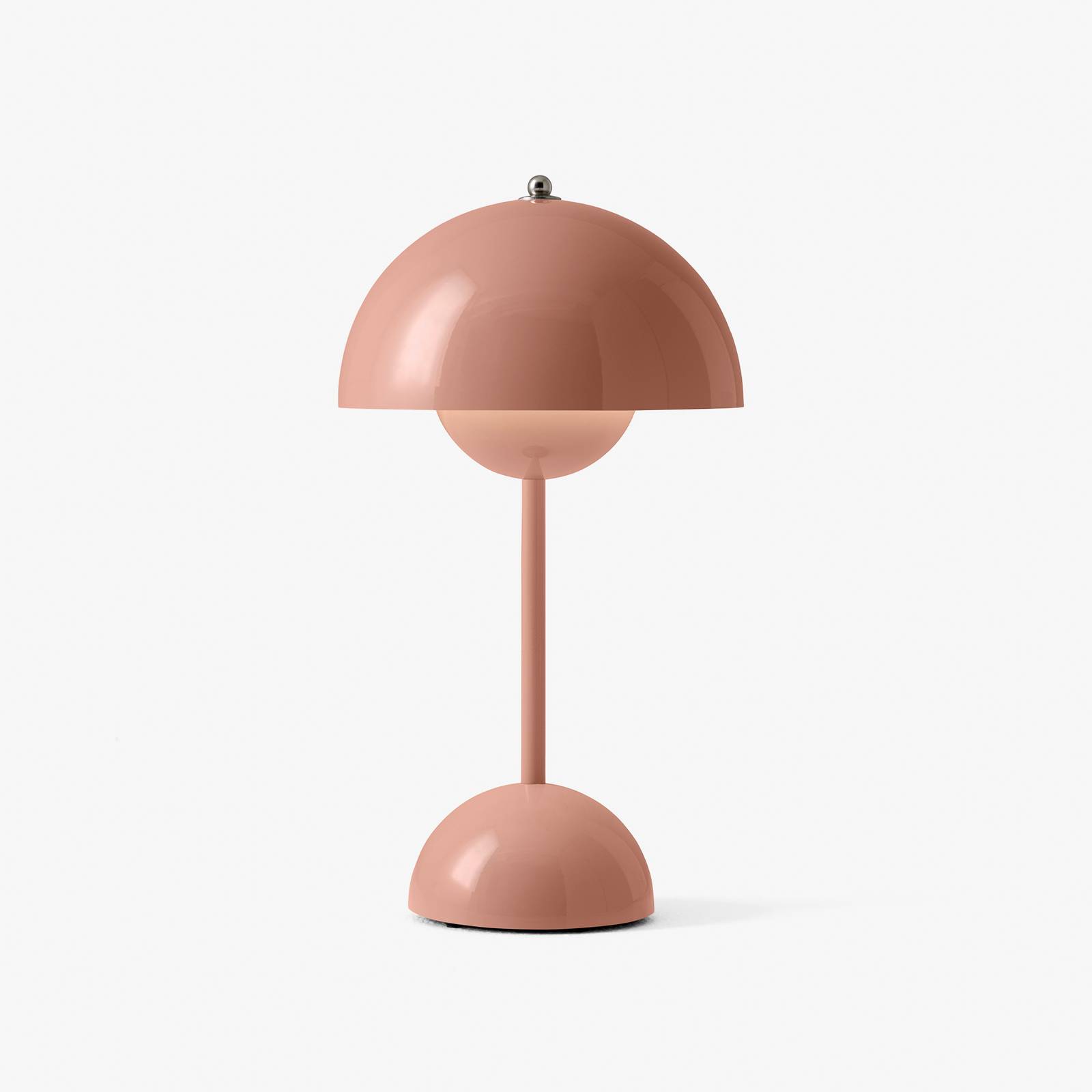 &Tradition Flowerpot VP9 table lamp, beige red, for Living / Dining Room, polycarbonate, steel, 3 W, H: 29.5 cm