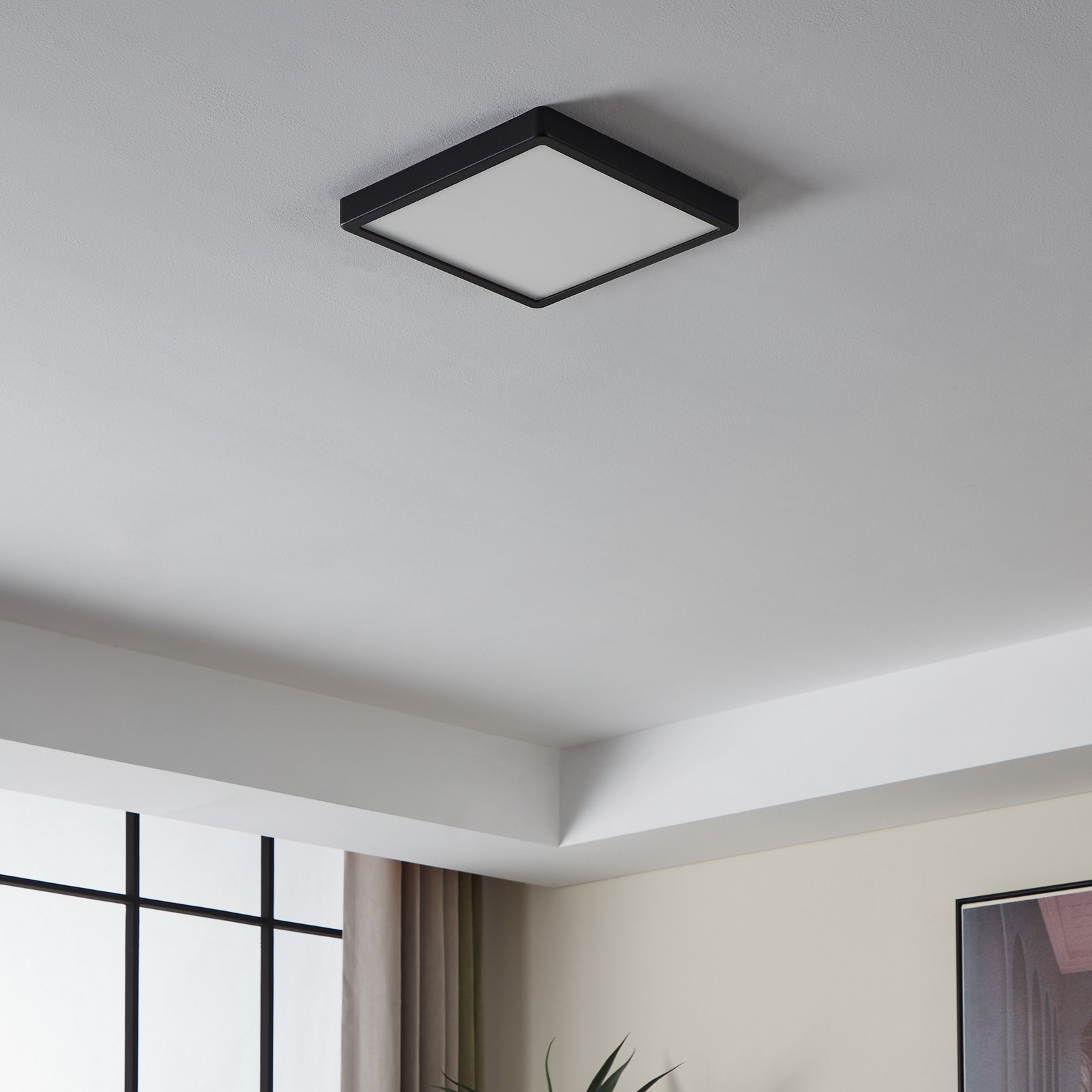 EGLO connect Fueva-Z stropní svítidlo 28x28cm černé