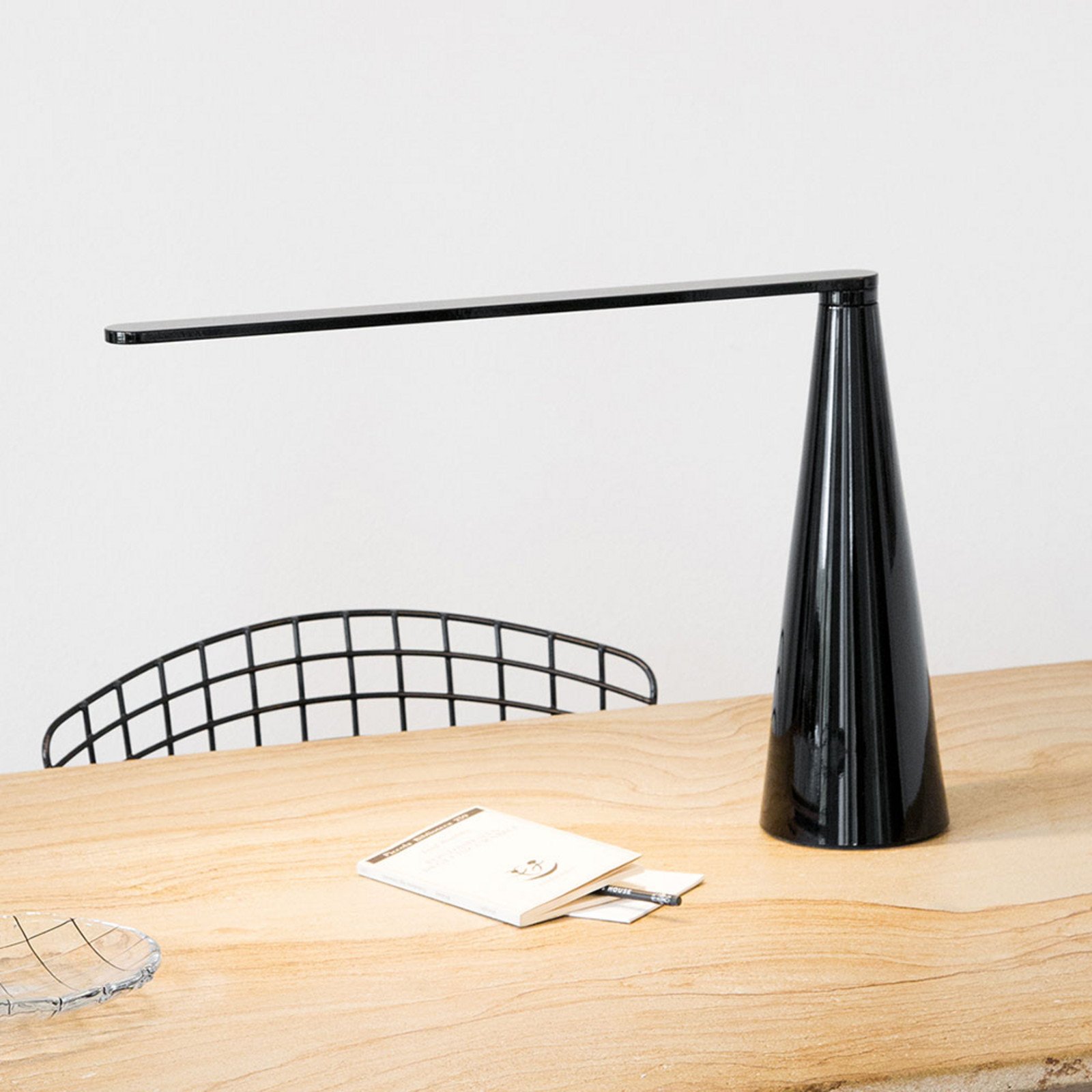 Martinelli Luce Elica lampă de masă LED negru - Camera de zi / sufragerie - design - negru lucios - Metal