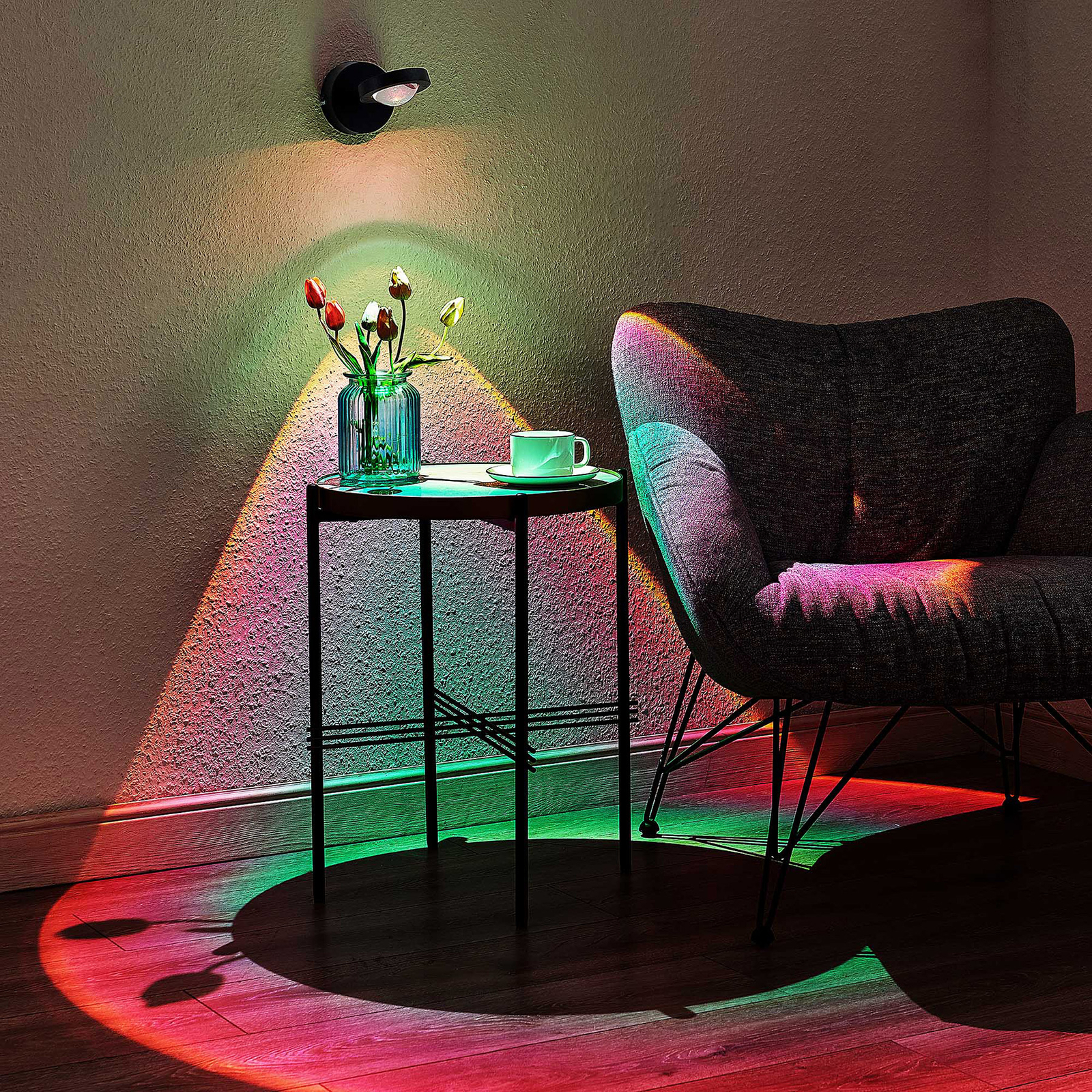 Lindby Edonita LED-Wandlampe mit Effektlicht