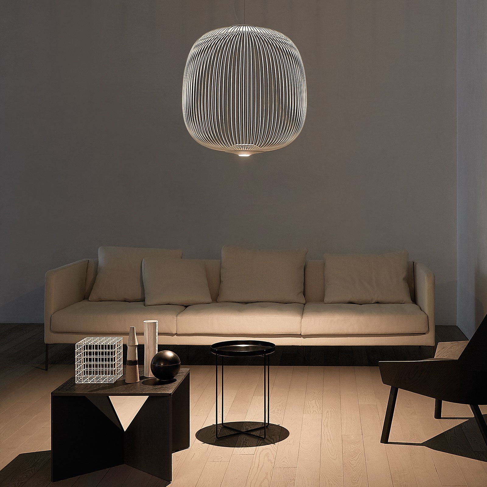 Foscarini Spokes 2 LED hanglamp, Dali dimbaar