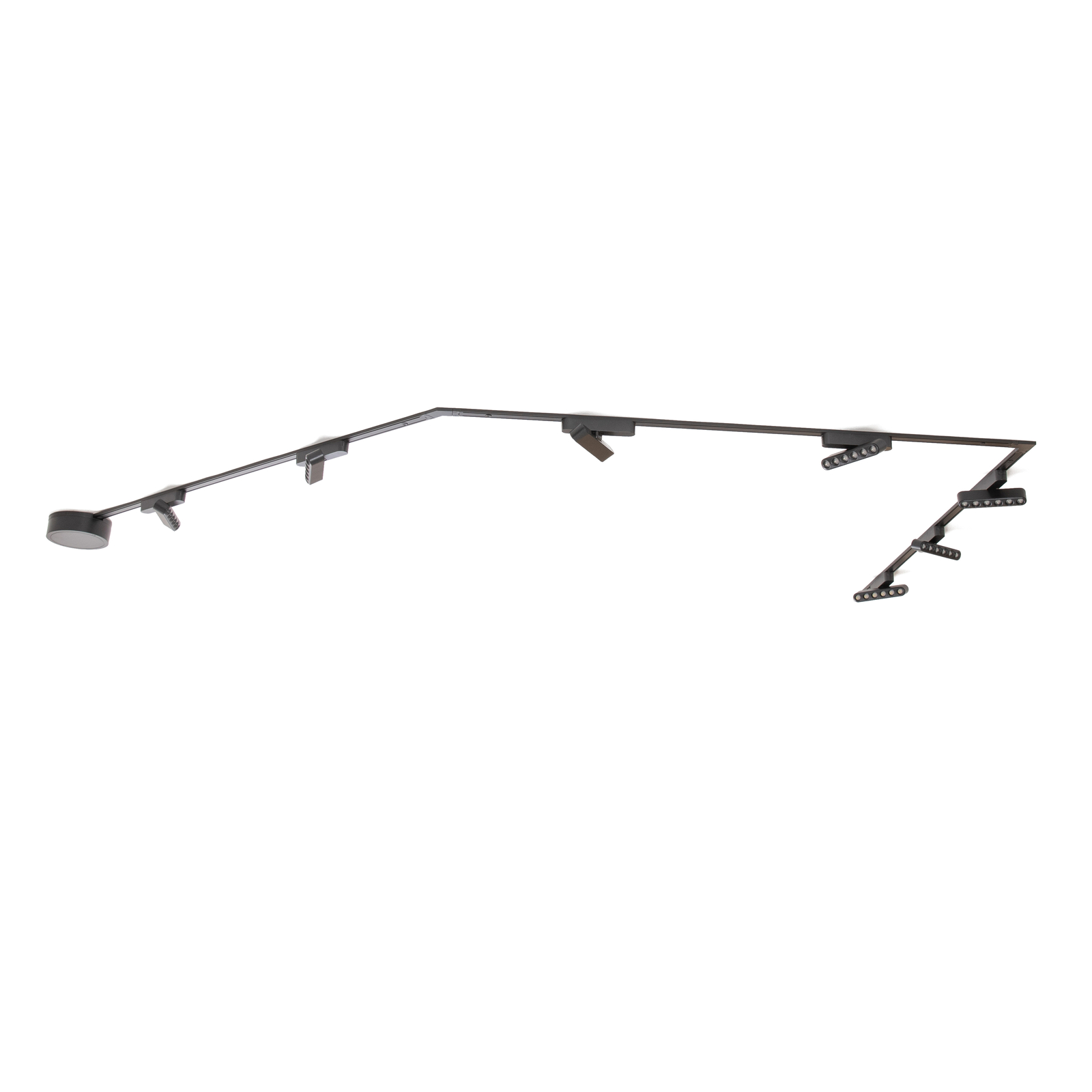 Système de lampes sur rail Lumaro, points lumineux, 7 lampes, noir, 48V