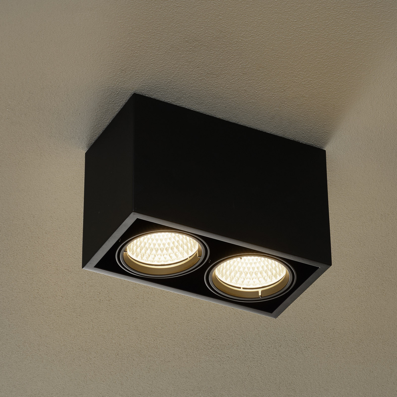 Arcchio Cirdan LED-Deckenlampe, 2-flammig, schwarz