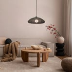 Hängelampe Barlaston, 1-flammig, schwarz, Textil