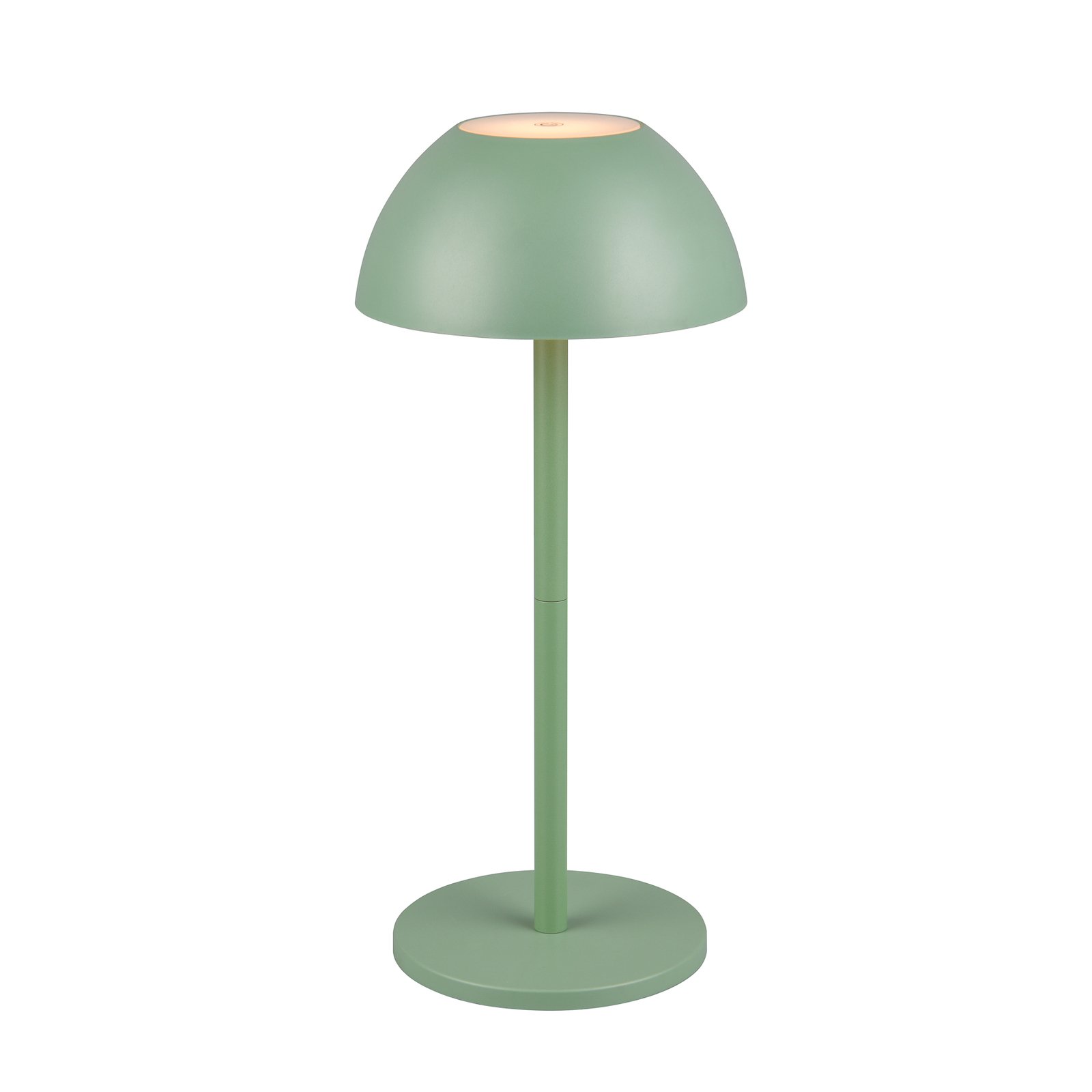 Lampe de table LED rechargeable Ricardo, vert, hauteur 30 cm, plastique