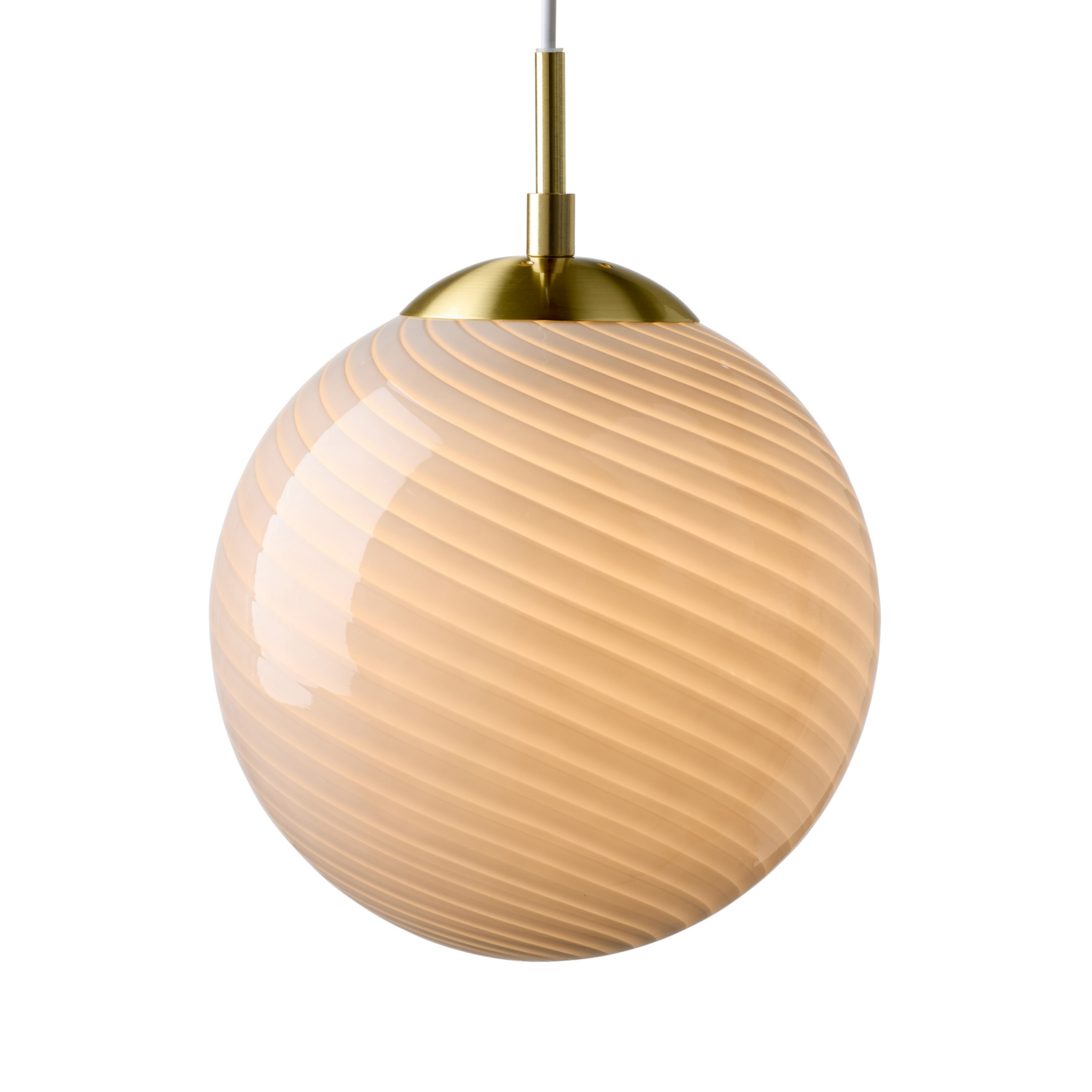Candeeiro suspenso CANDY BALL, cinzenta/latão envelhecido, Ø 25 cm - Halo Design