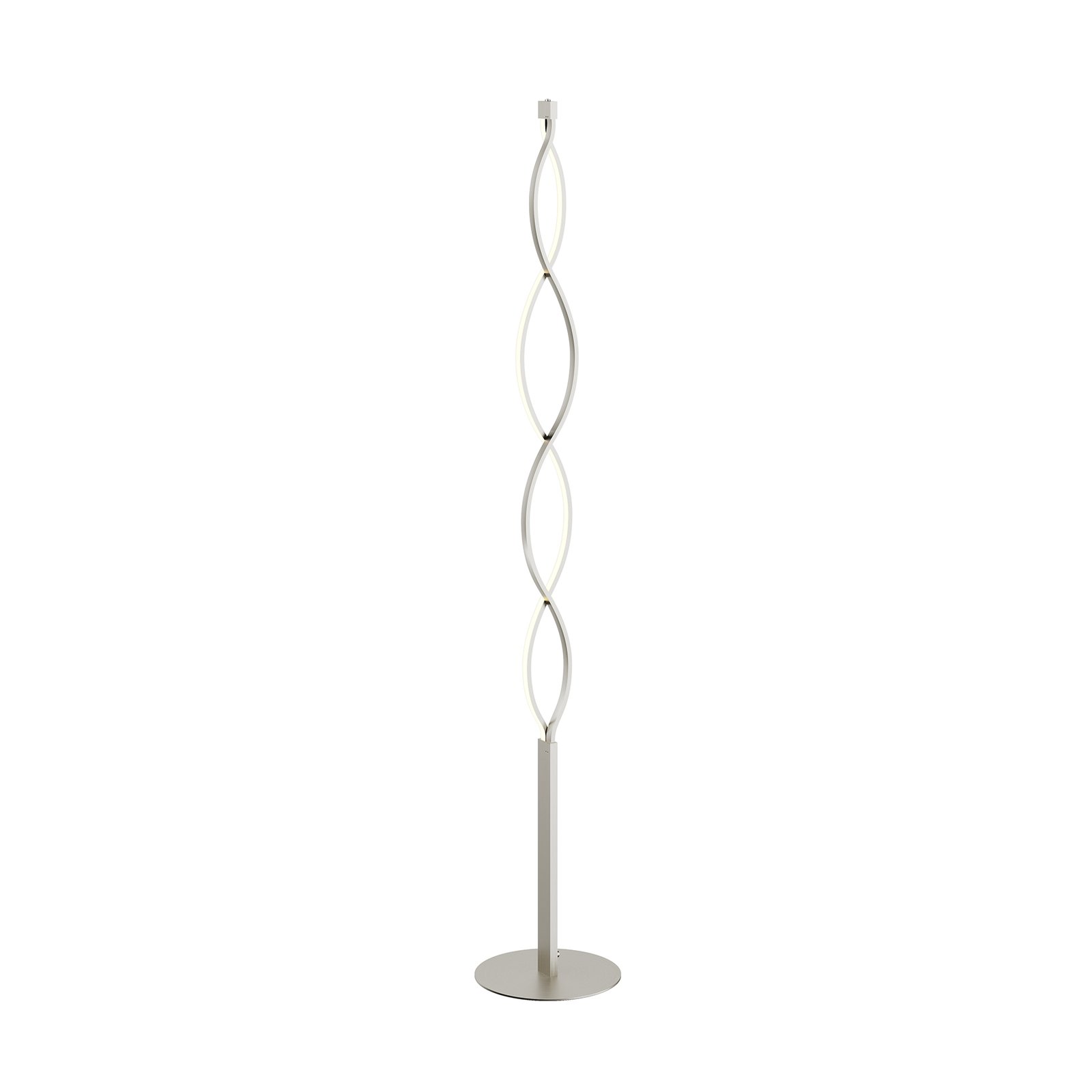 Auron Gulvlampe Nickel/White - Lindby
