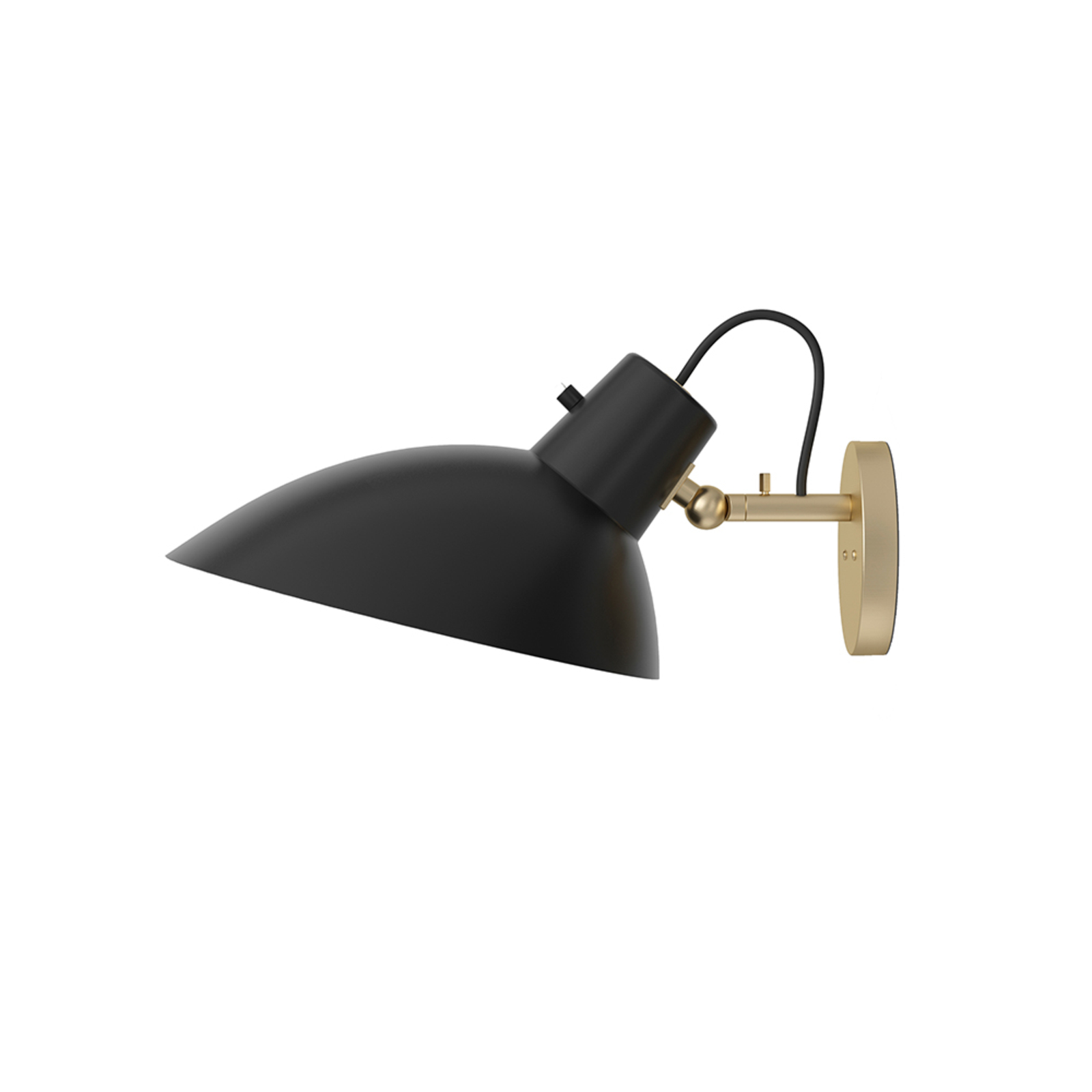 VV Cinquanta Vägglampa Brass/Black w/Switch - Astep