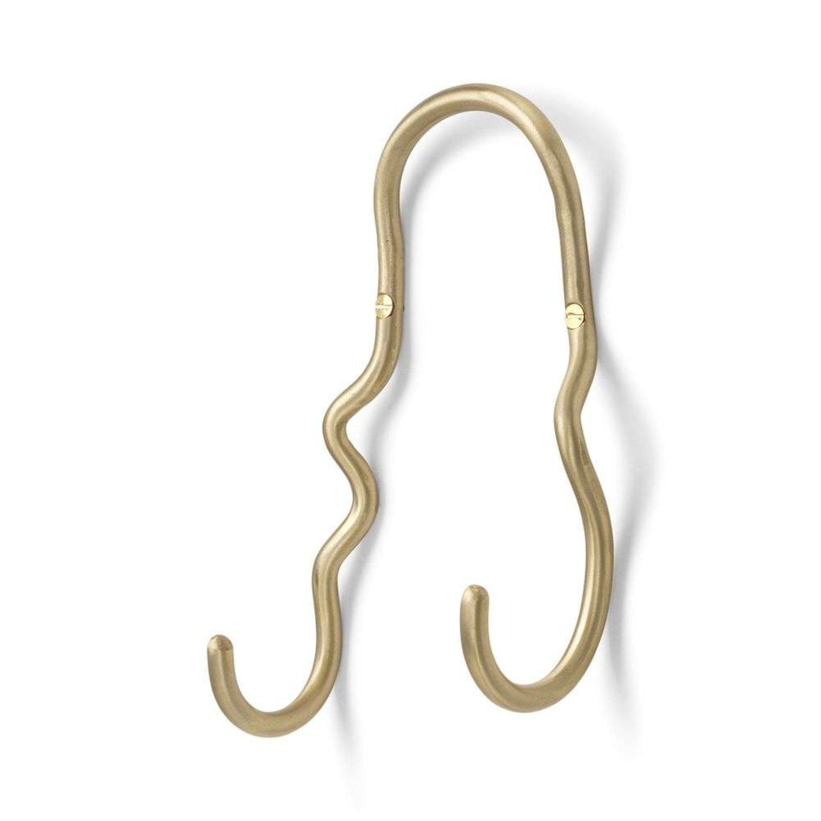 Curvature Double Hook Brass - Ferm Living